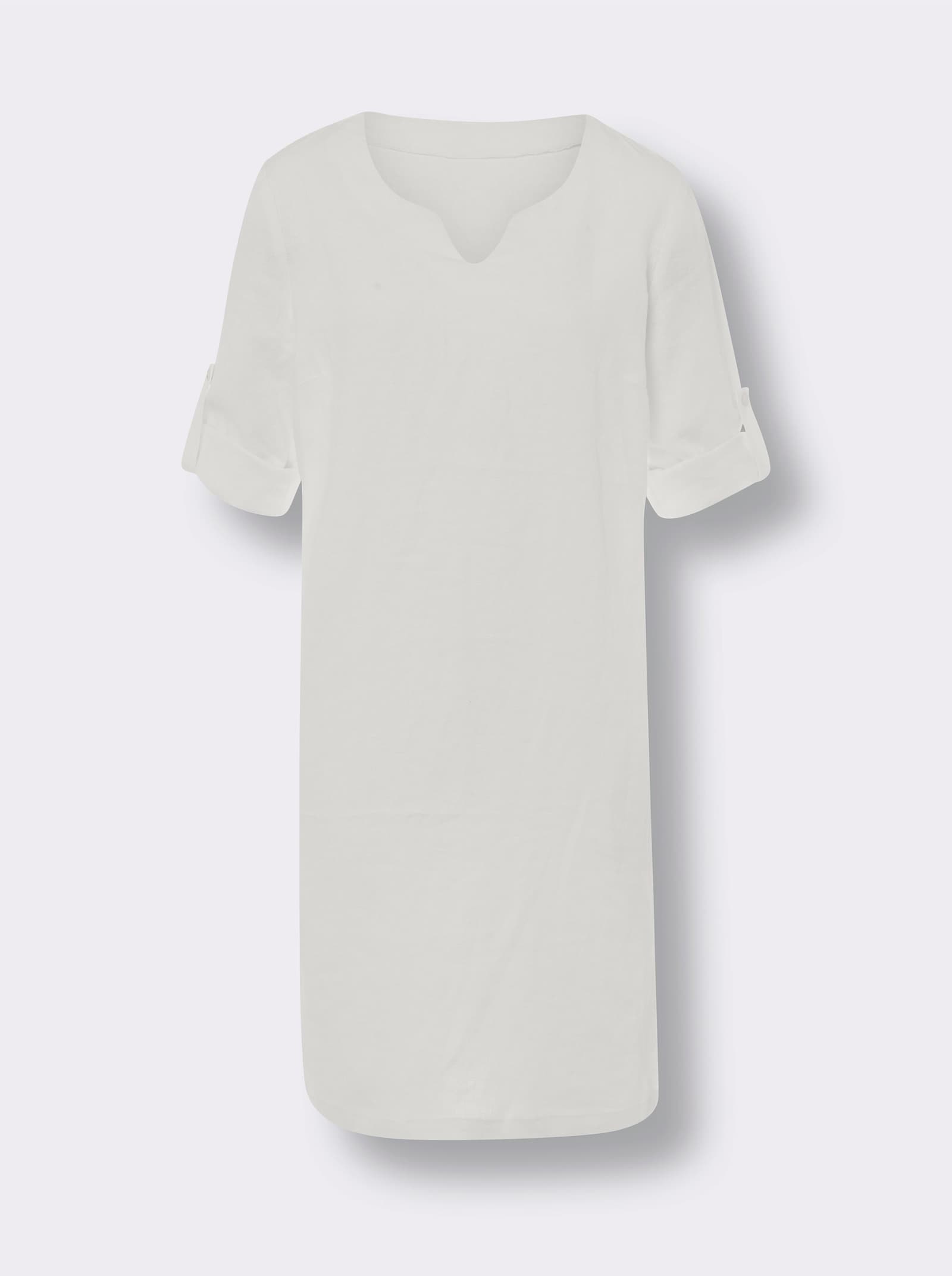 heine Tunikakleid aus reinem Leinen - weiss