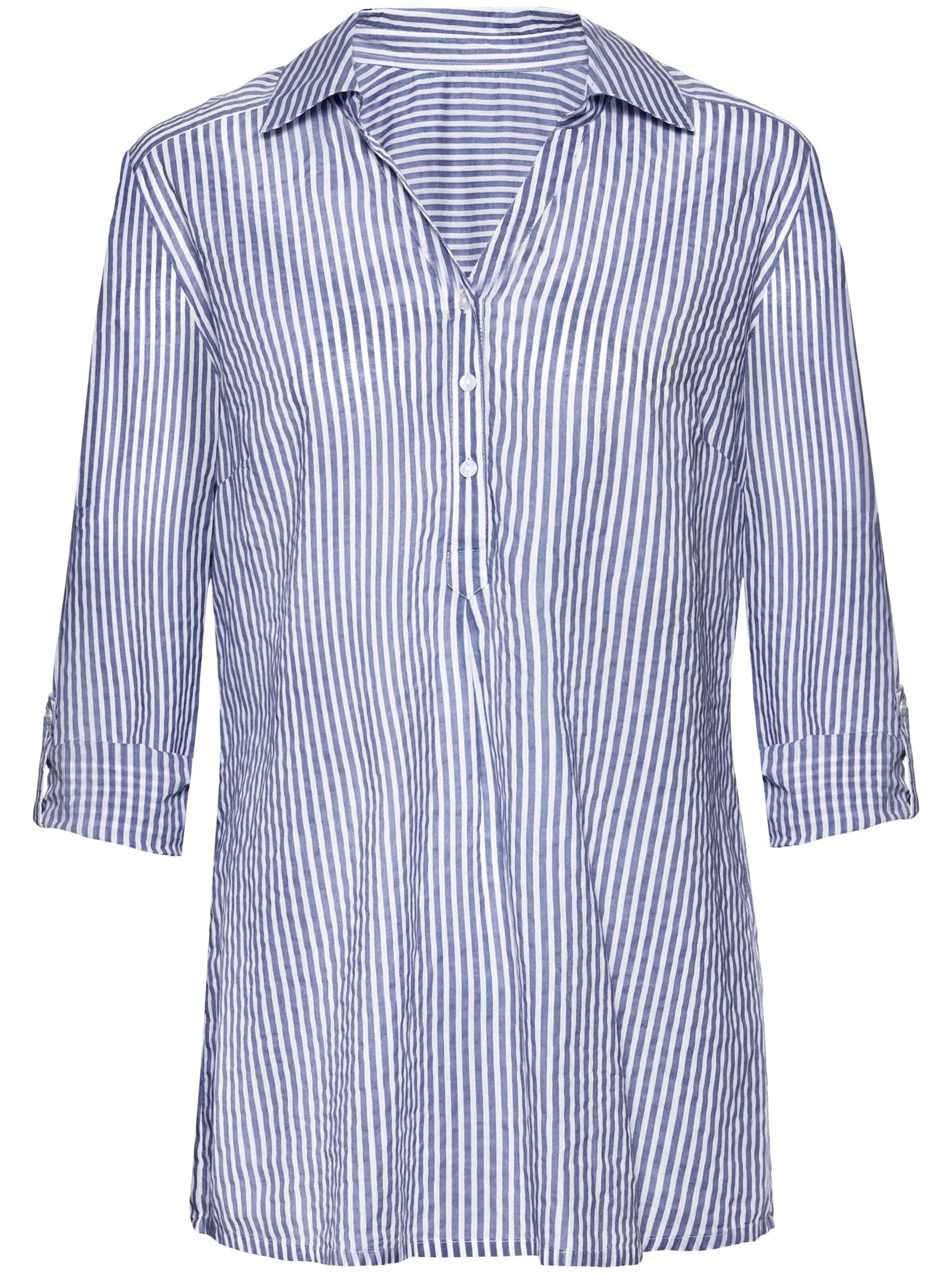 Gestreifte Bluse - blau-gestreift