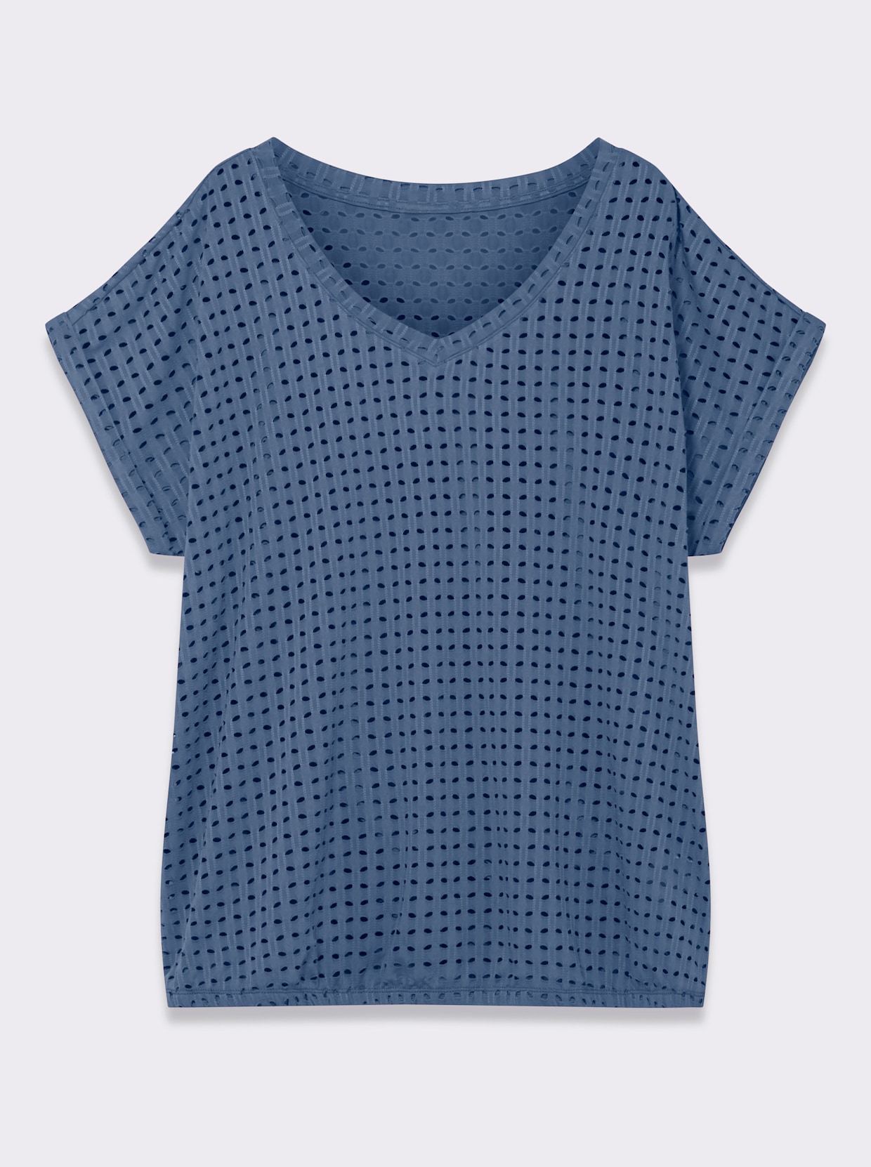 Kurzarmshirt - jeansblau