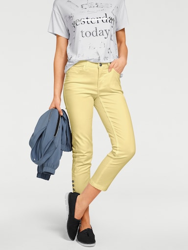 heine Pantalon effet ventre plat - jaune clair