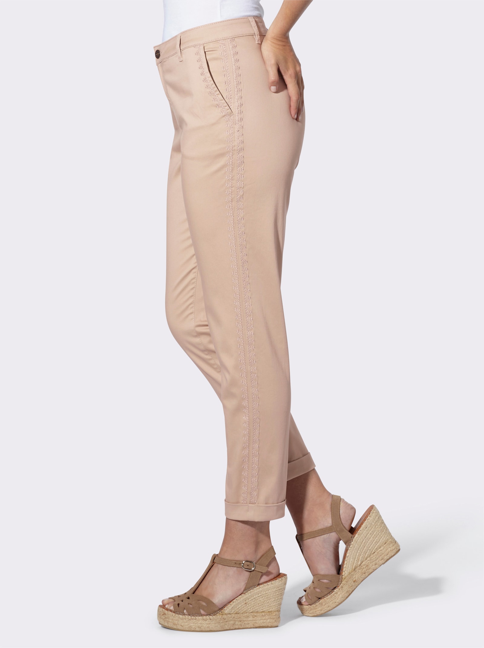 heine Pantalon chino avec coutures décoratives - beige