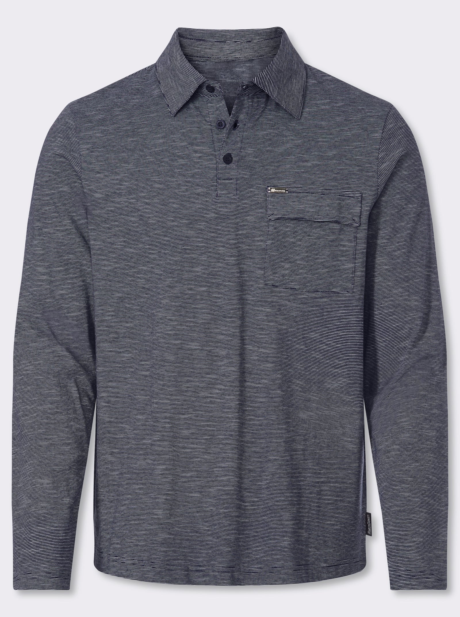 Marco Donati Langarmshirt mit garngefärbtem Streifen-Muster - marine-gestreift