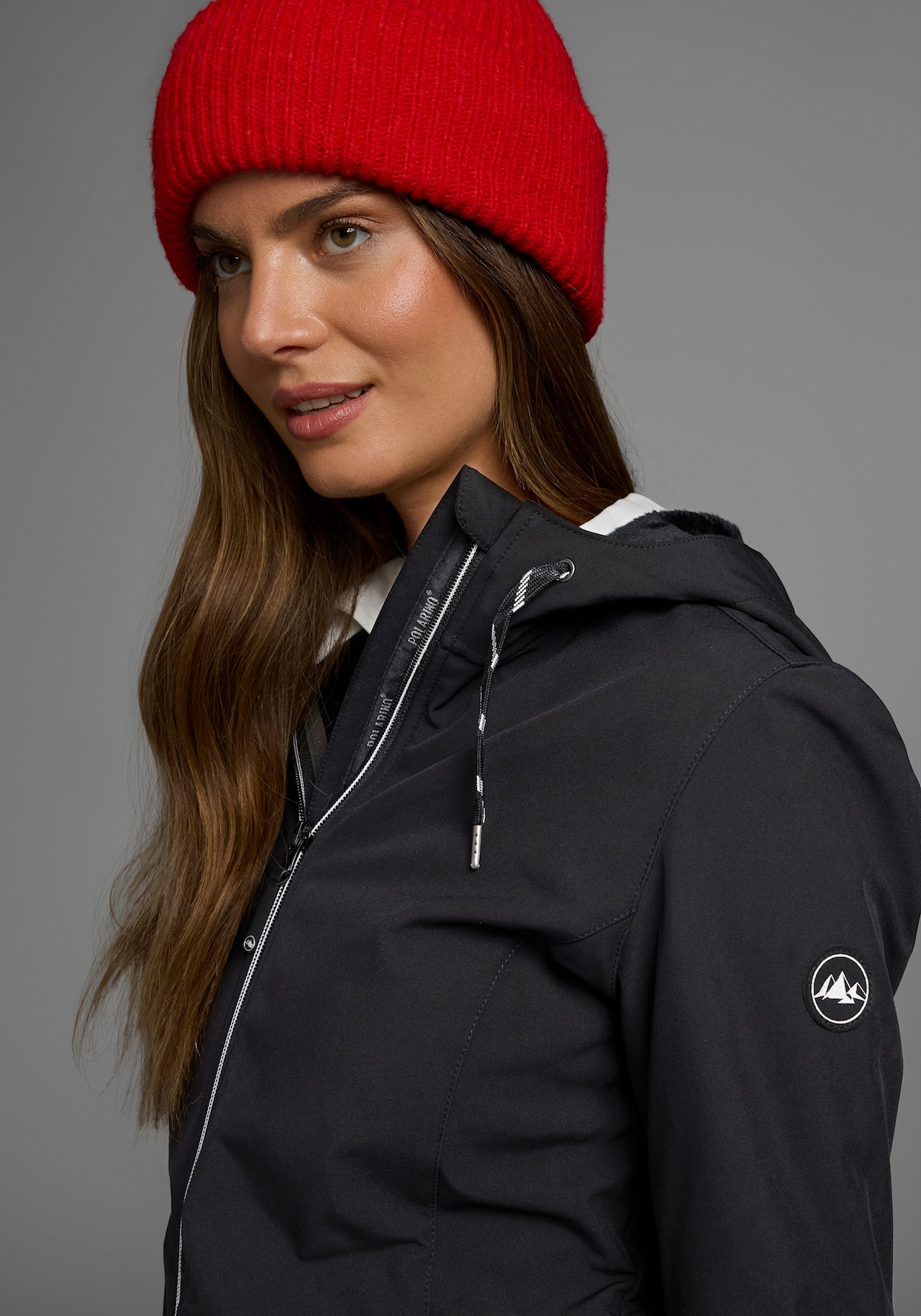 Softshellmantel - schwarz