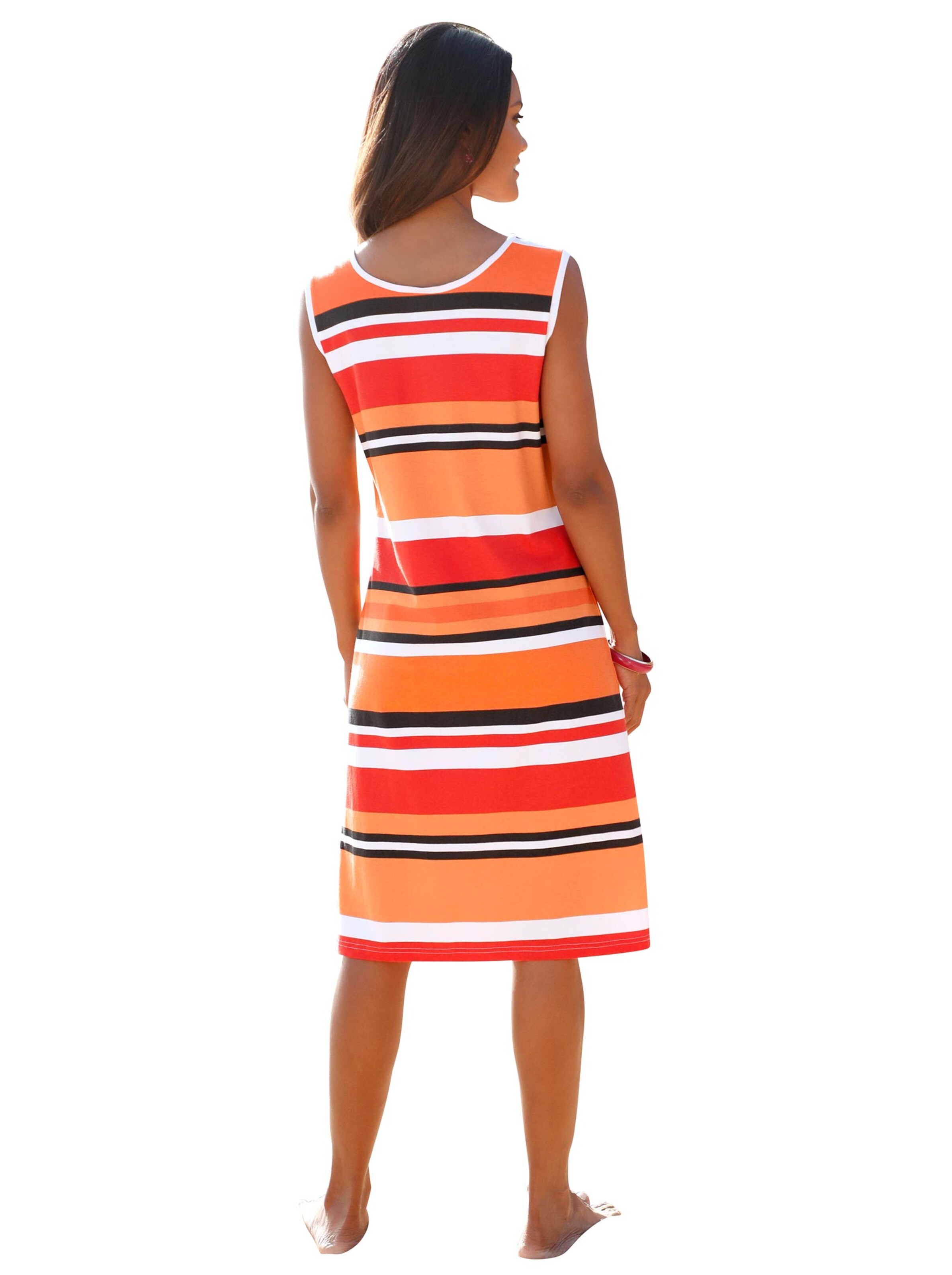 feel good Sommerkleid - orange-gestreift