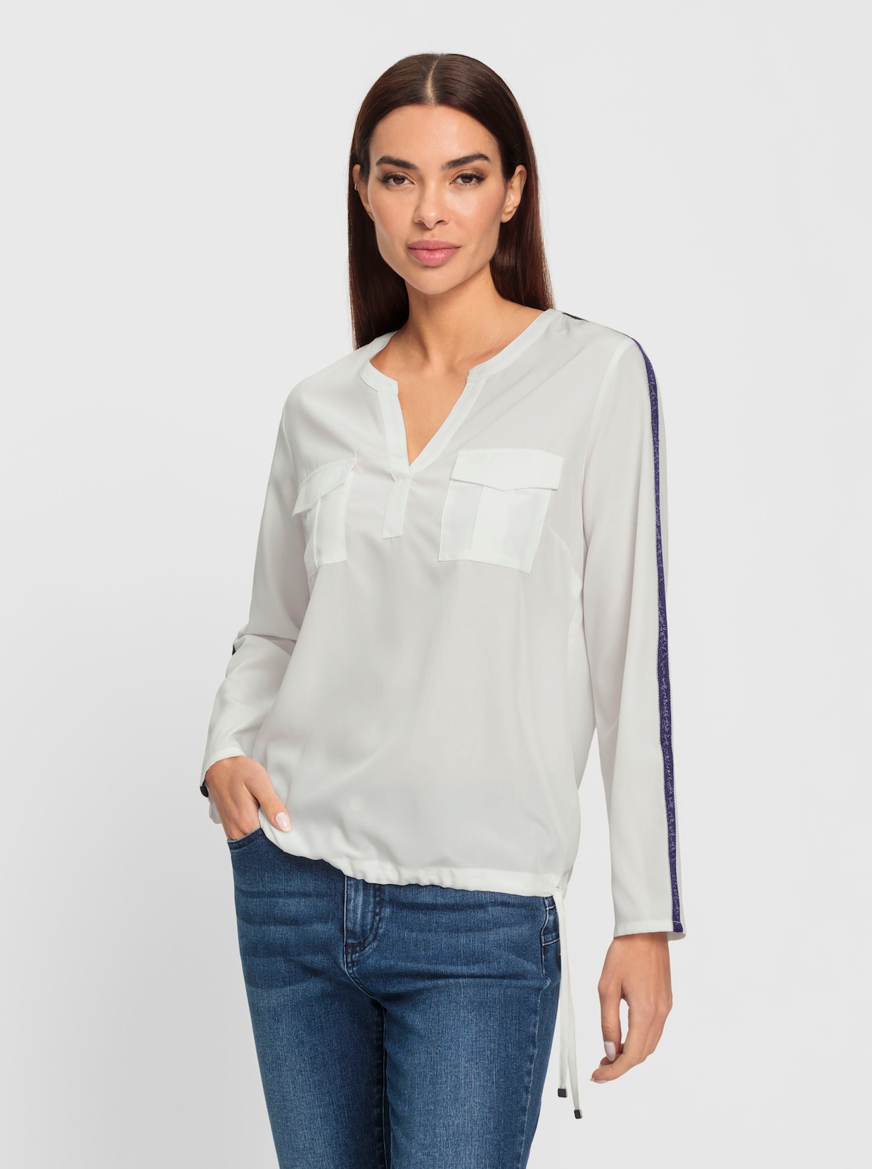 heine Blouse met lange mouwen - ecru