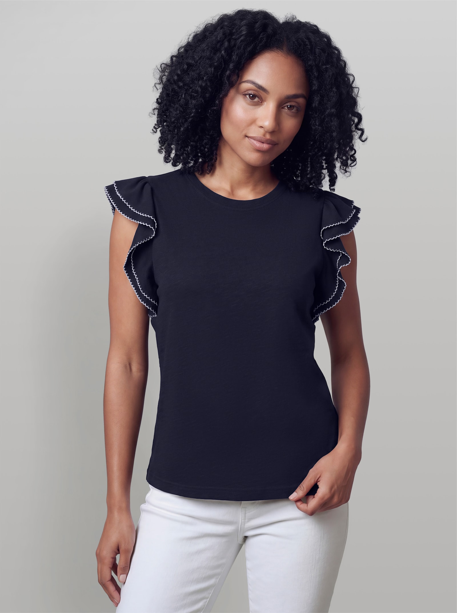 heine Shirt mit Flügelärmeln - marine