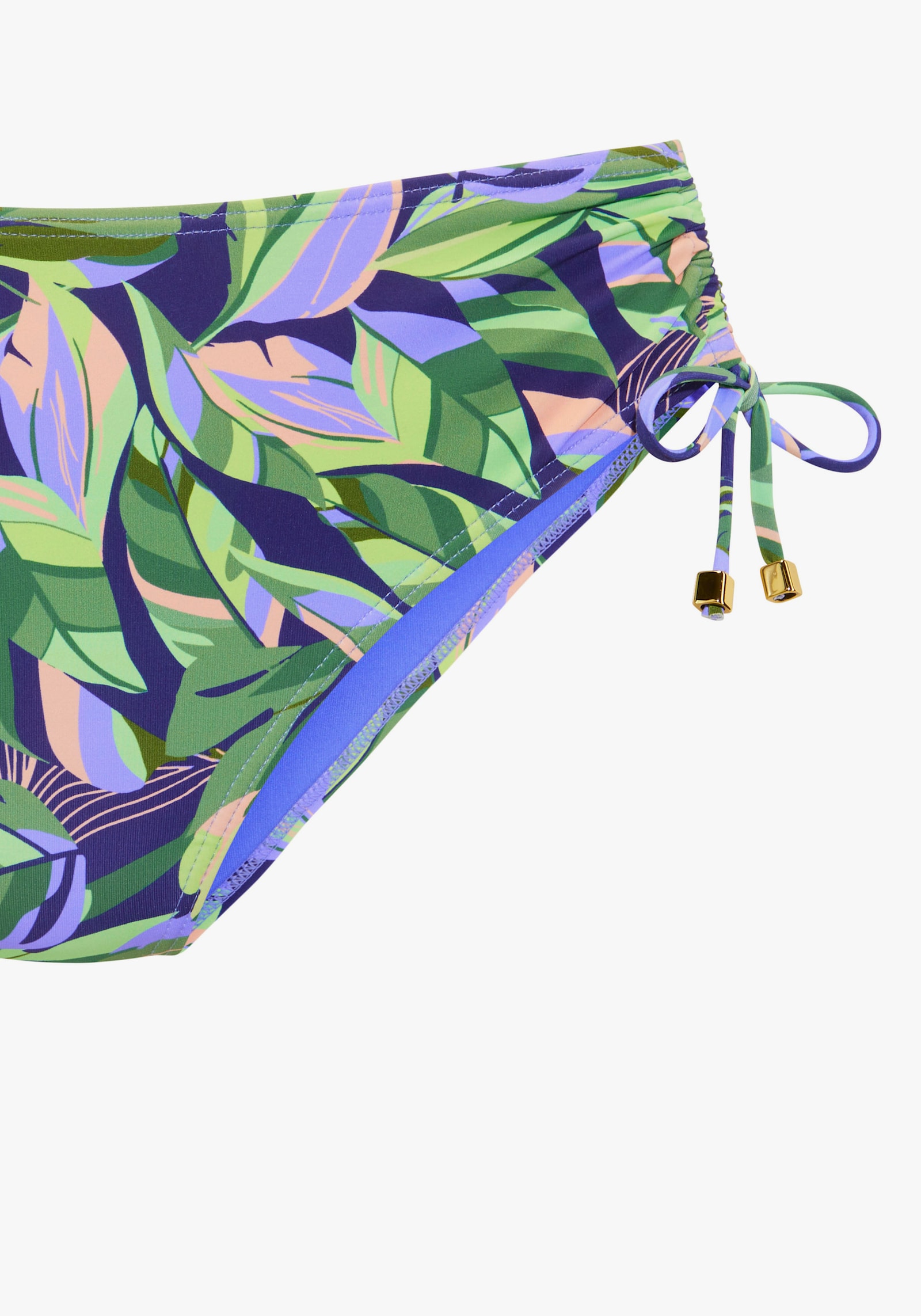 s.Oliver Bikini-Hose - grün-blau bedruckt