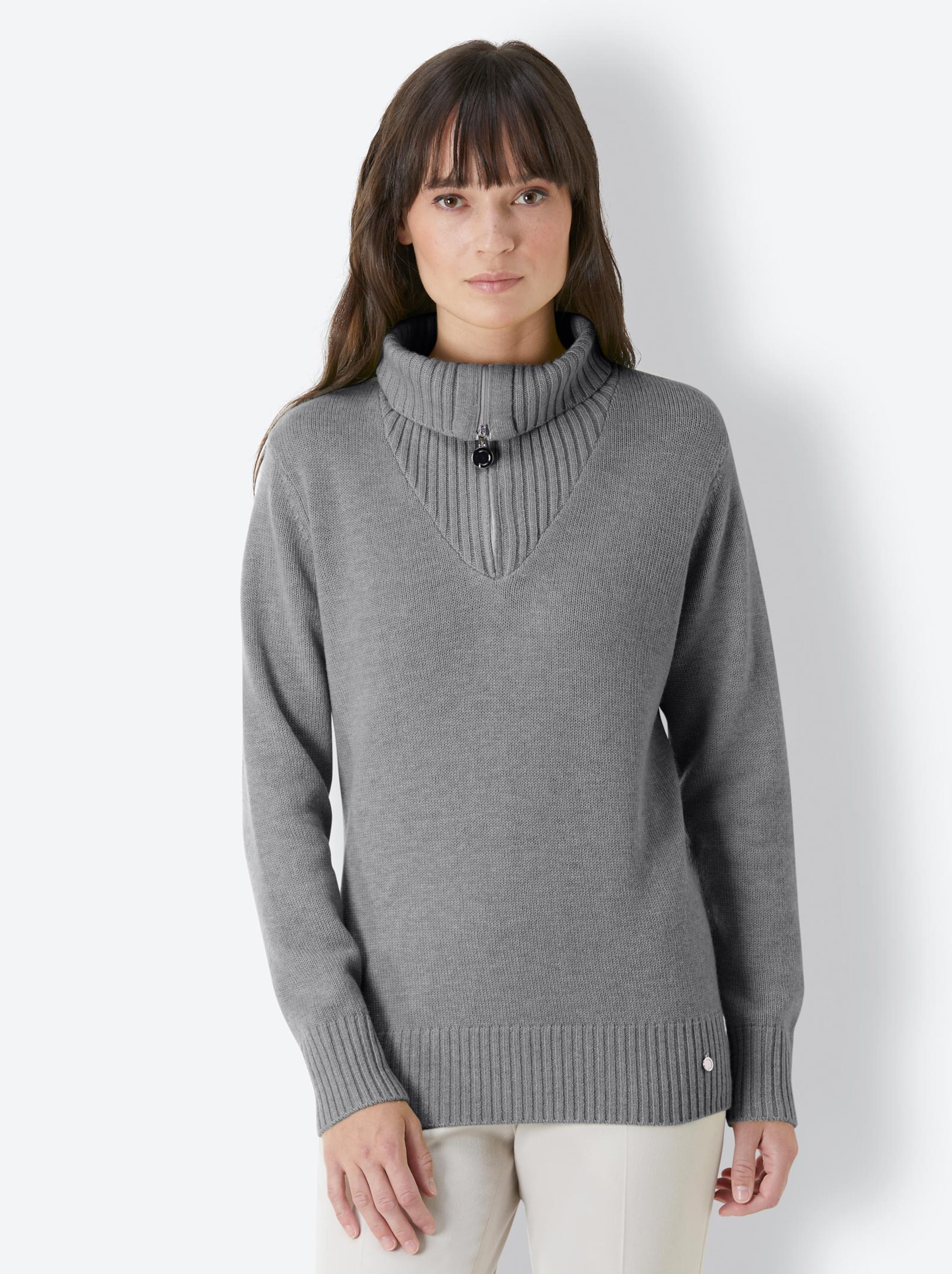 Pullover van merino en kasjmier