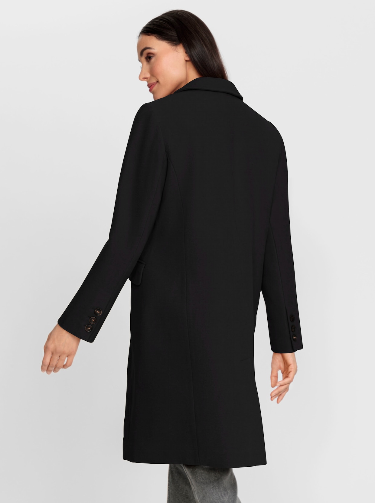 heine Manteau en laine - noir