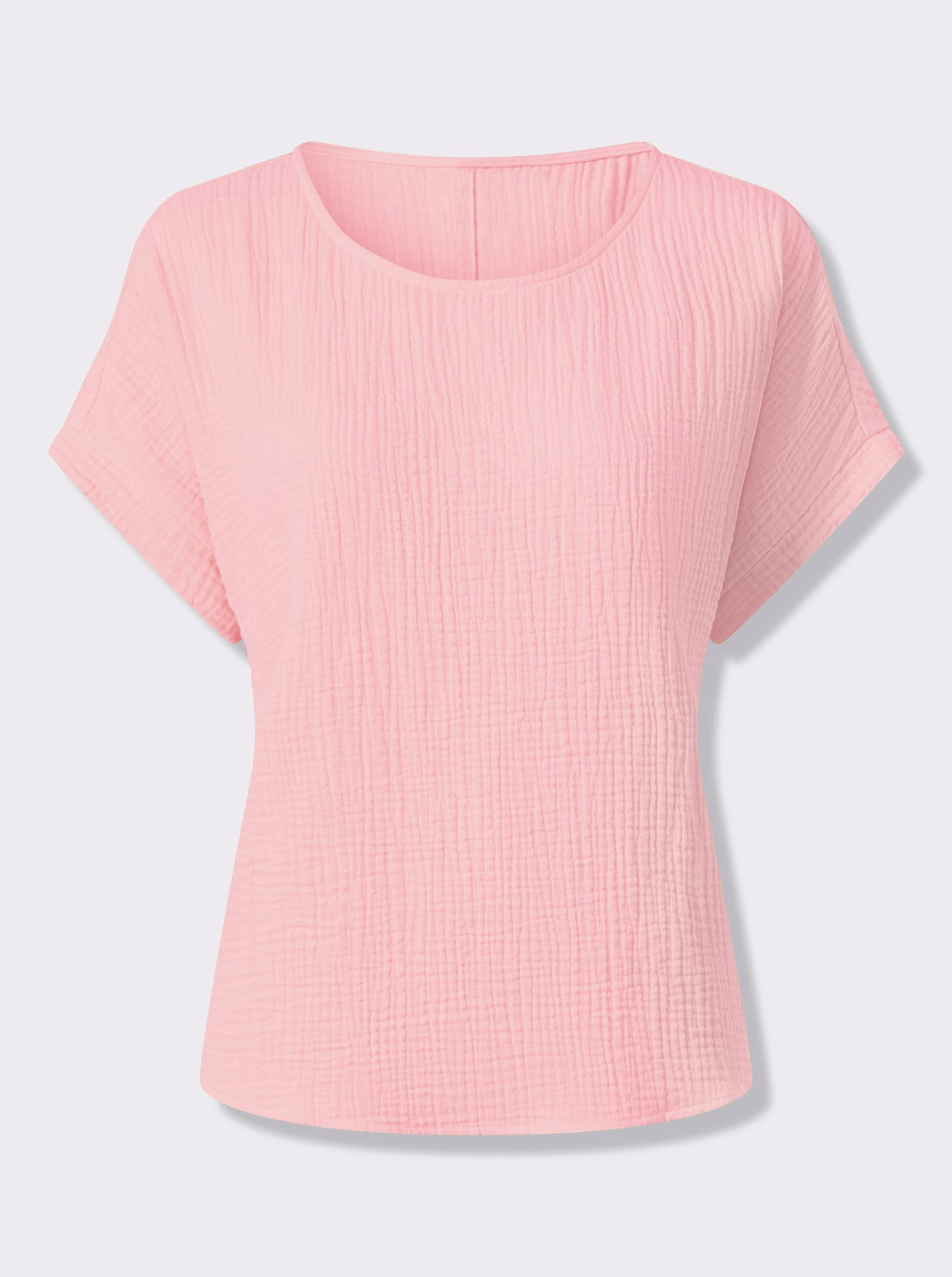 heine Baumwollbluse - hellrosé