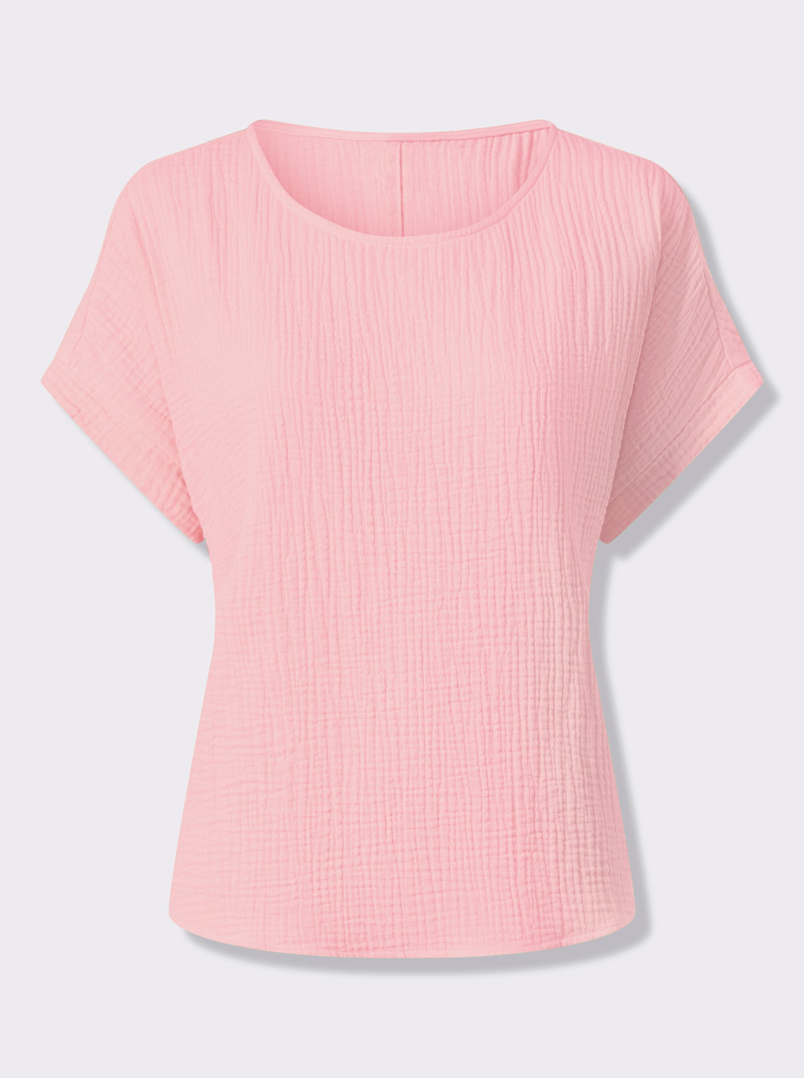 heine Baumwollbluse aus Musselin - hellrosé