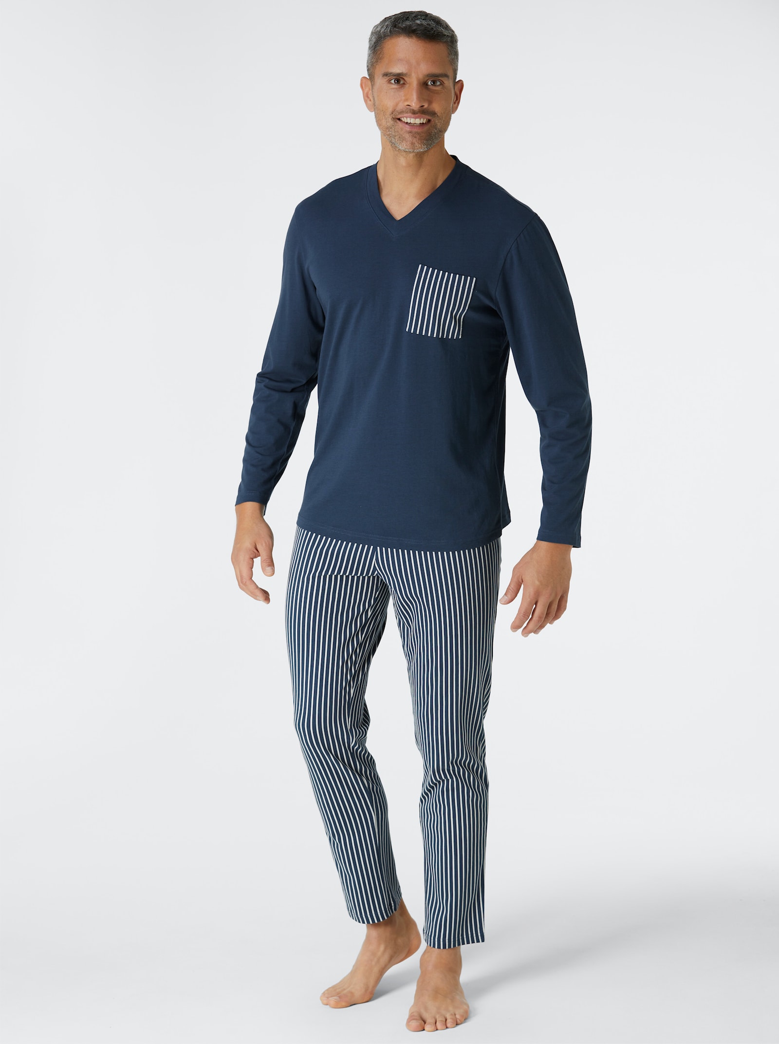 KINGsCLUB Pyžama - bordó+tmavěmodrá