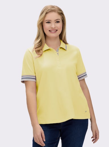 Poloshirt in Pikee-Qualität - zitrone