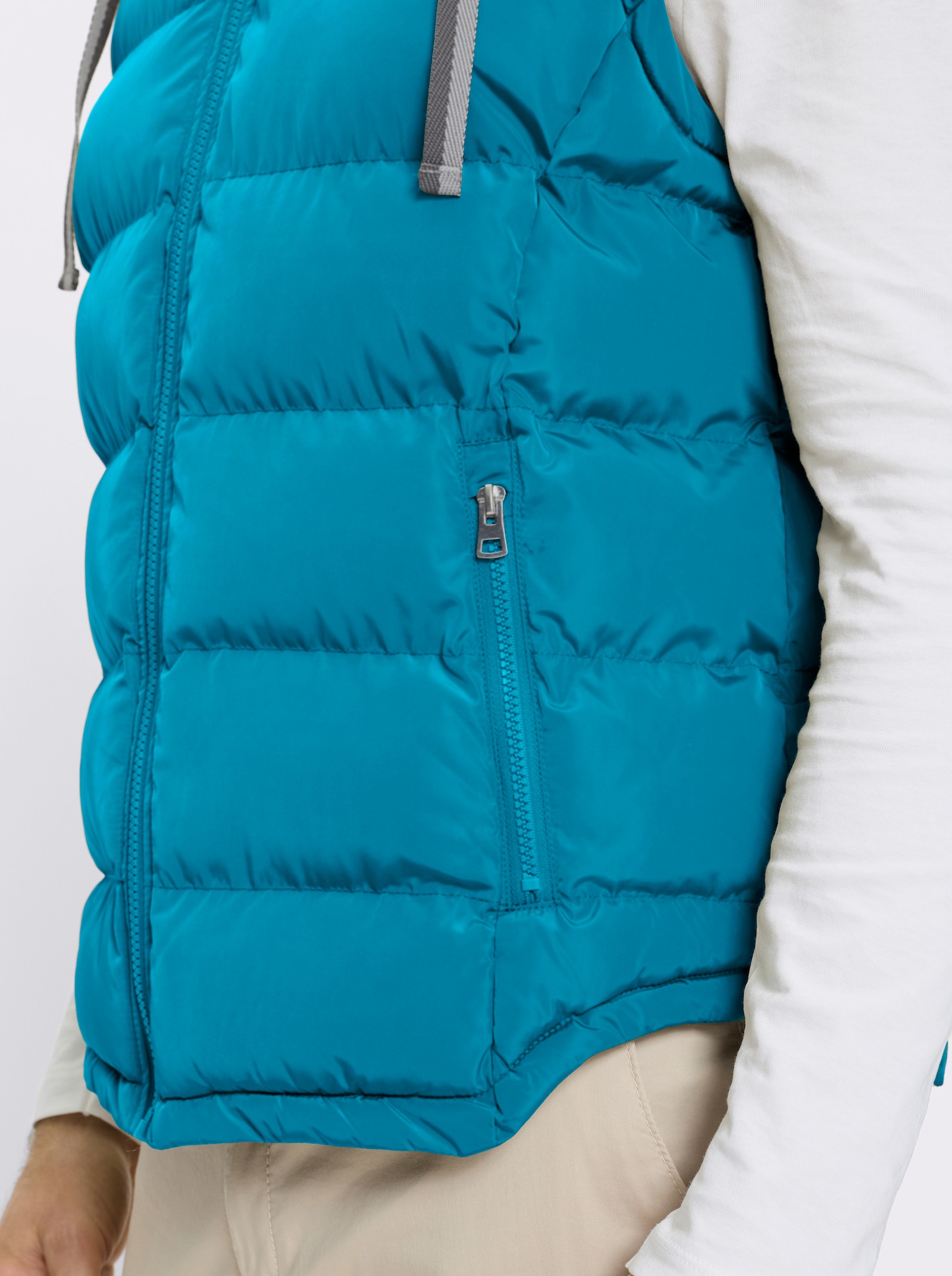 Marco Donati Steppweste mit Kapuze, abtrennbar - topas