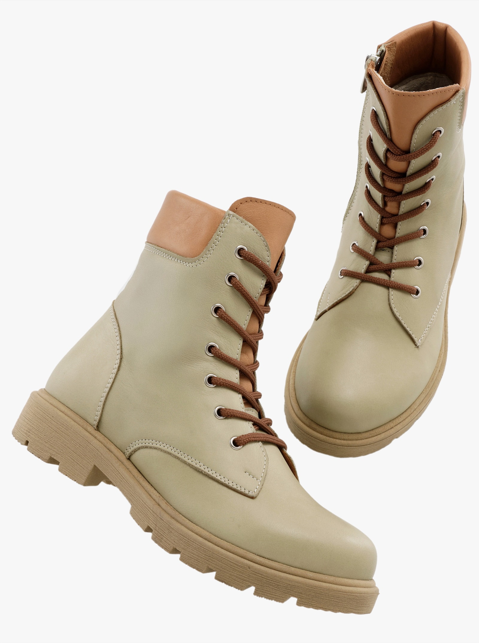 Andrea Conti Schnürstiefelette - avocado