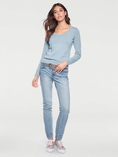 heine Rundhals-Pullover - bleu