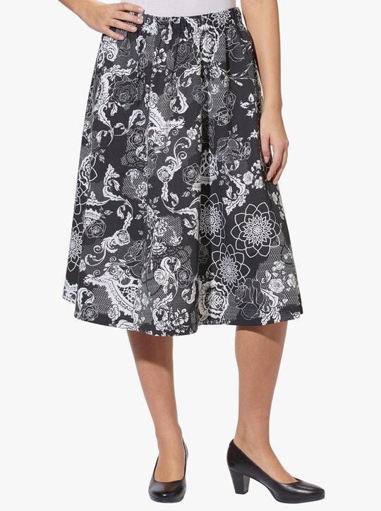 Rock - schwarz-weiß-gemustert