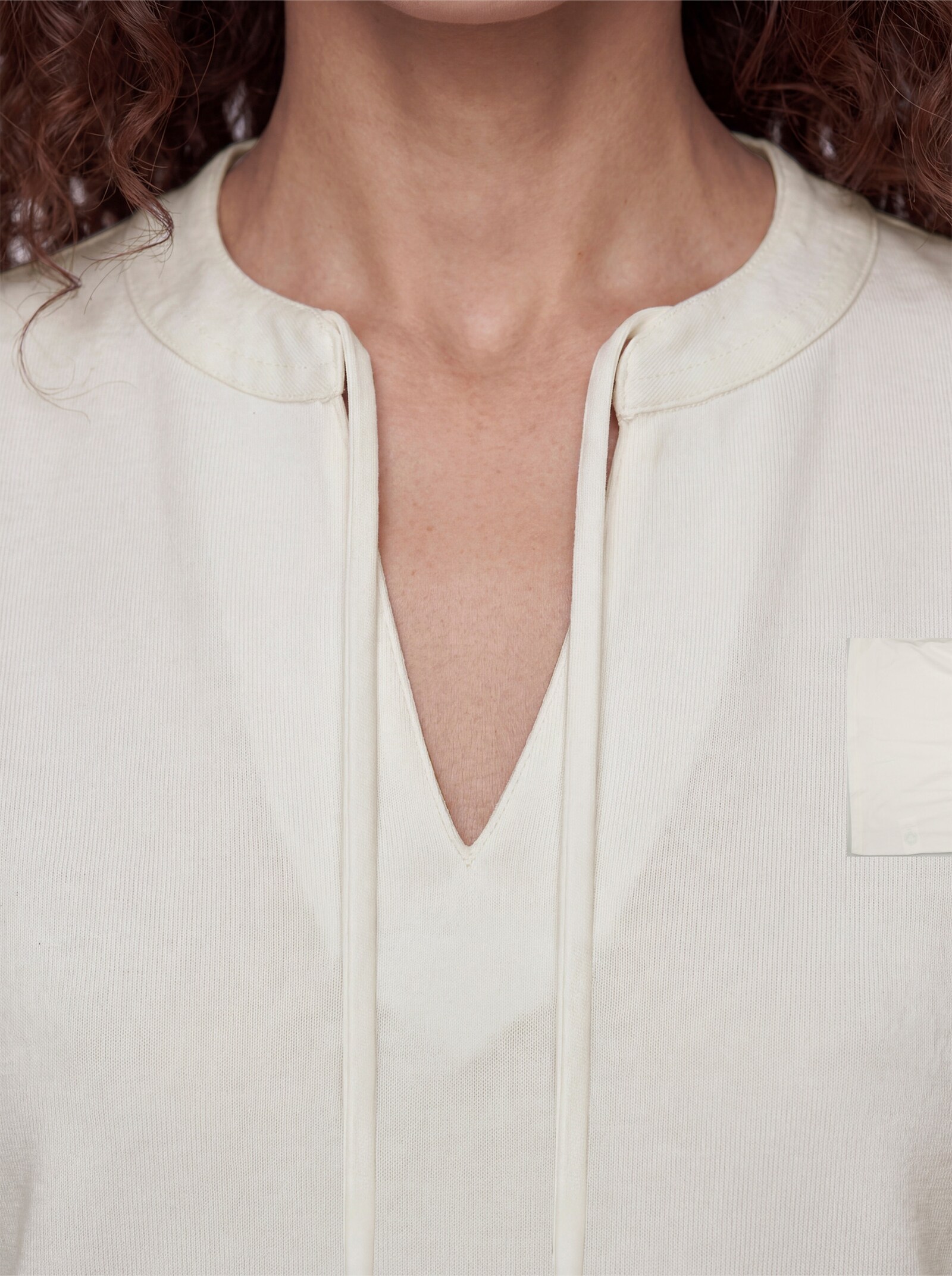 heine Shirt mit Bindeband - ecru