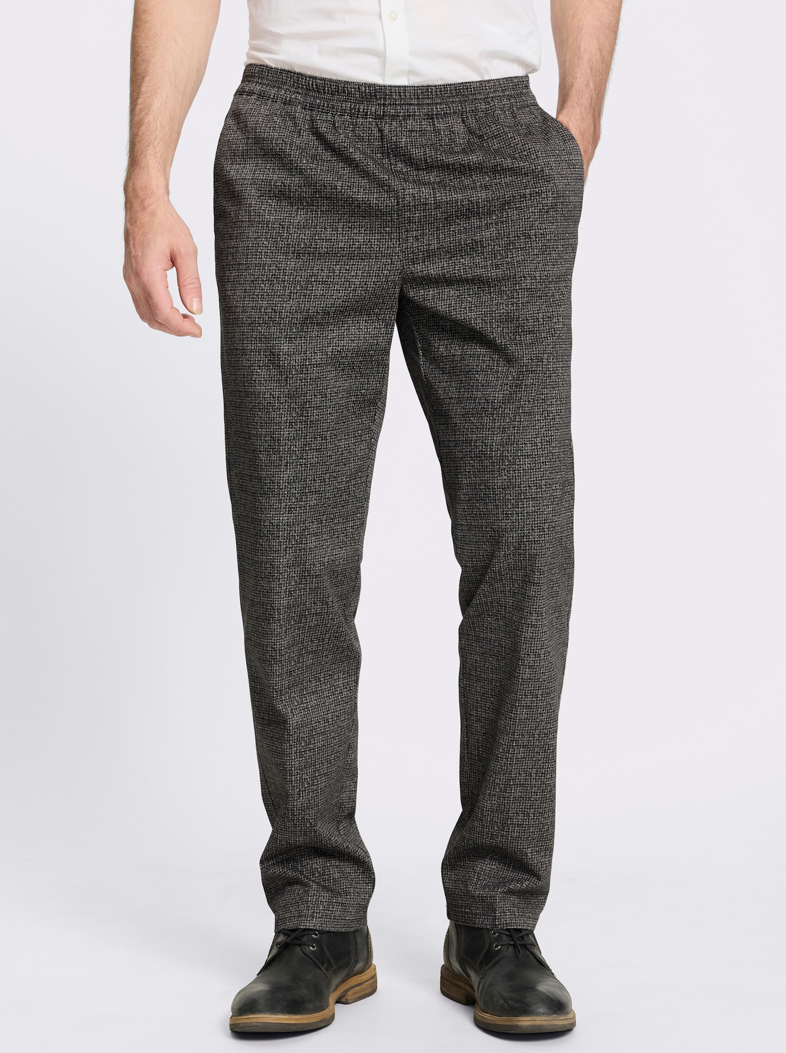 Brühl Schlupfhose mit Easy Care-Ausrüstung - schoko-kariert