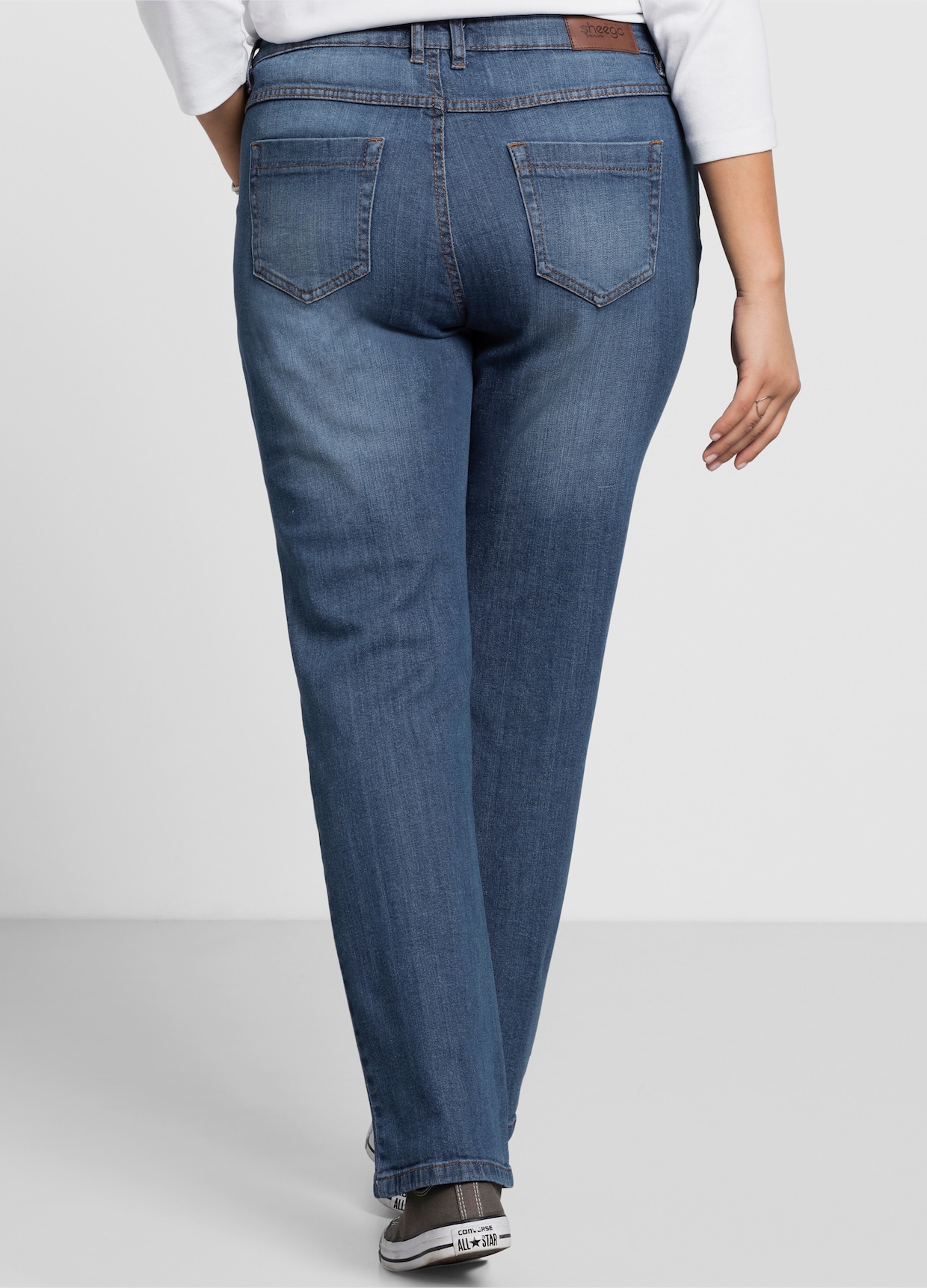 sheego Gerade Jeans - blue denim