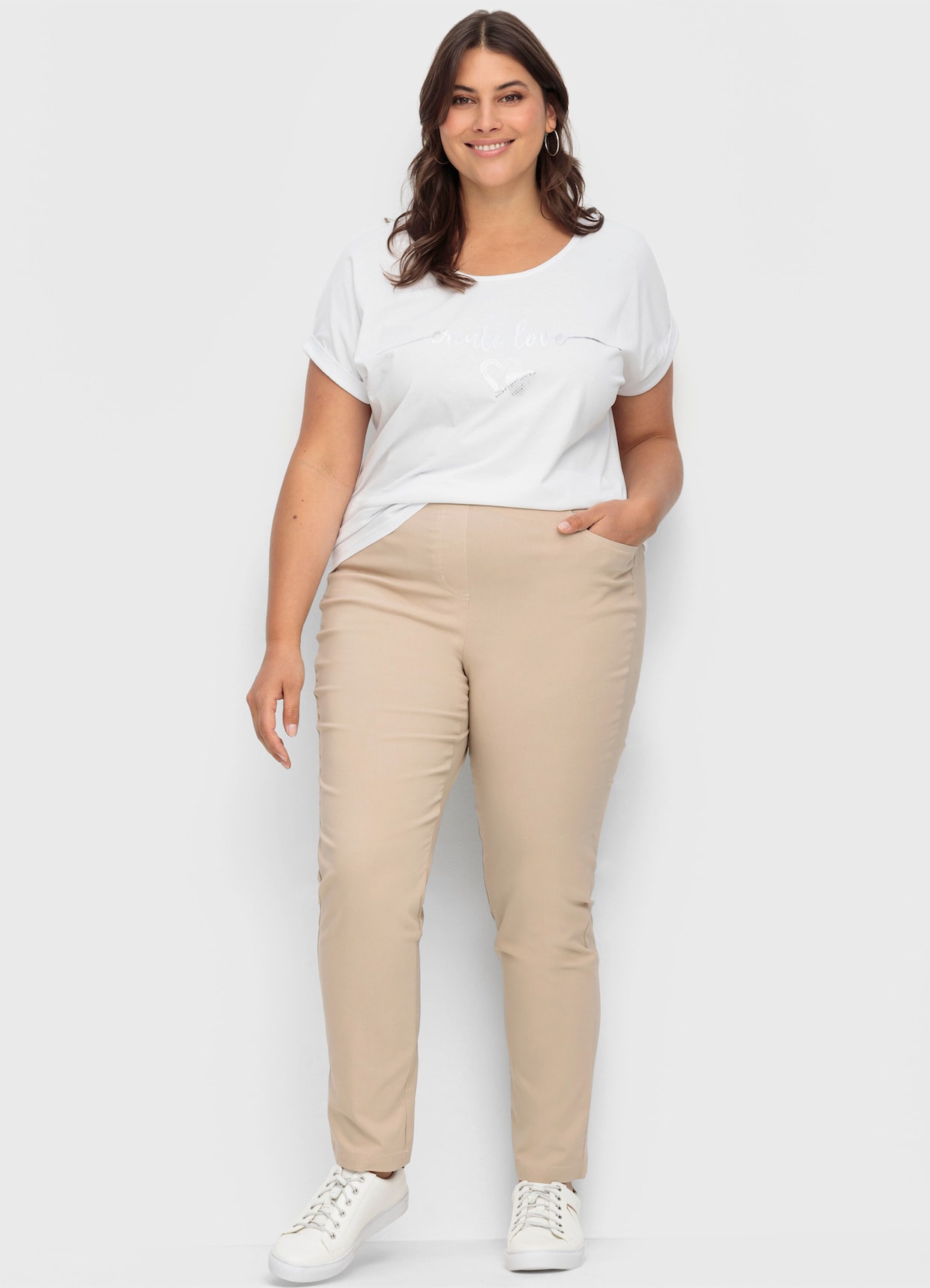 Bengalinhose mit Zierreißverschlüssen - sand