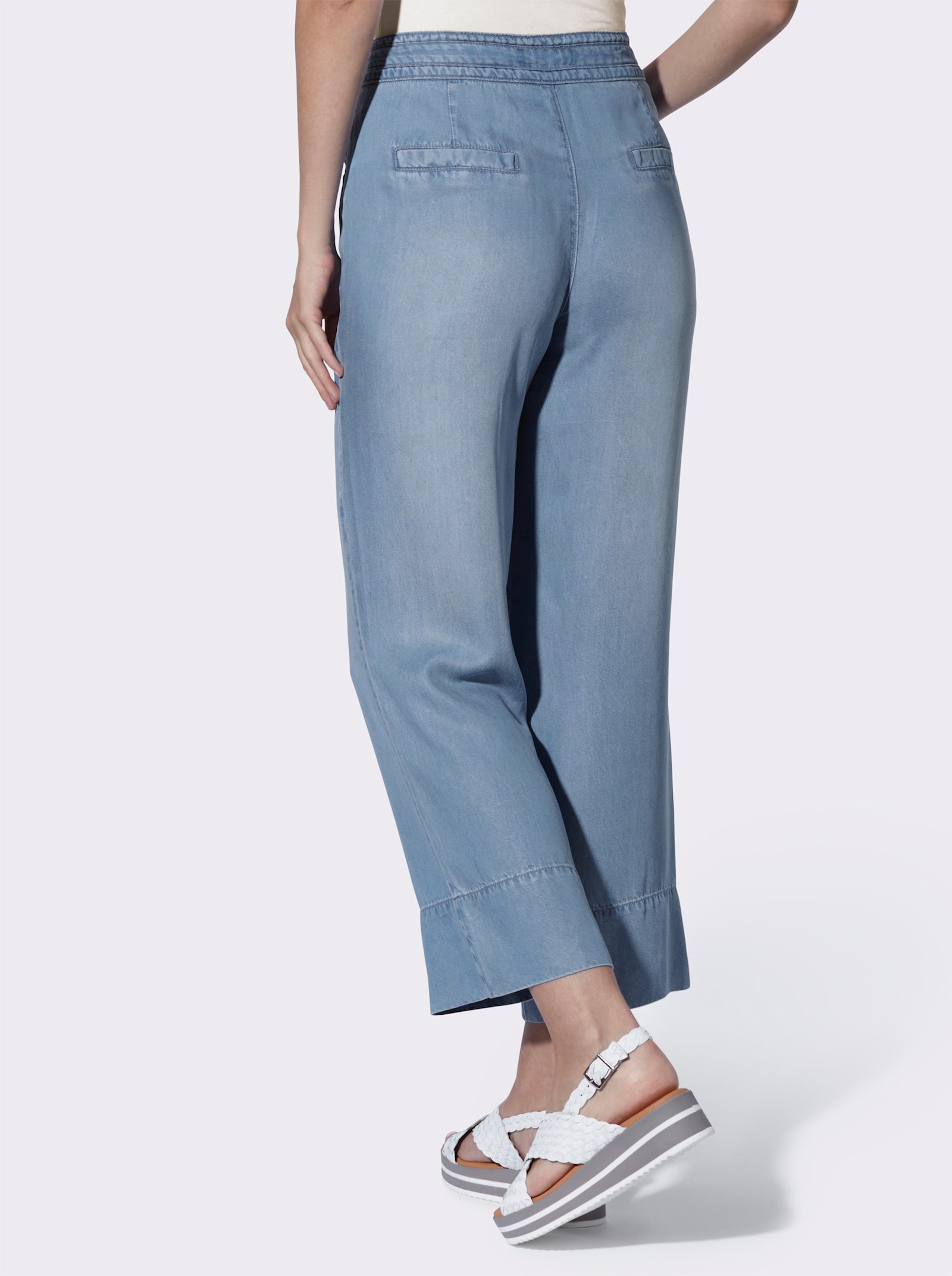 heine Pantalon large - bleu blanchi