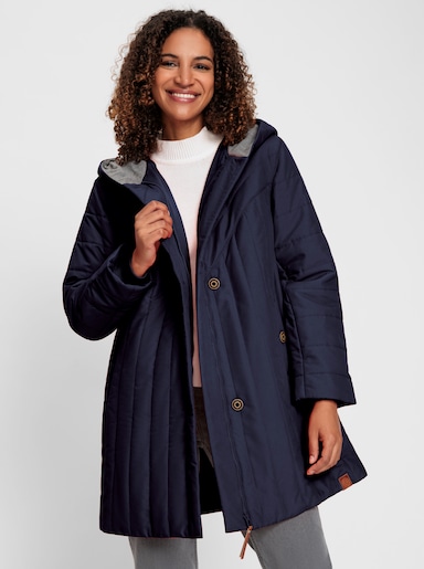  Jacke im Steppmuster-Mix, wärmend - marine-steingrau
