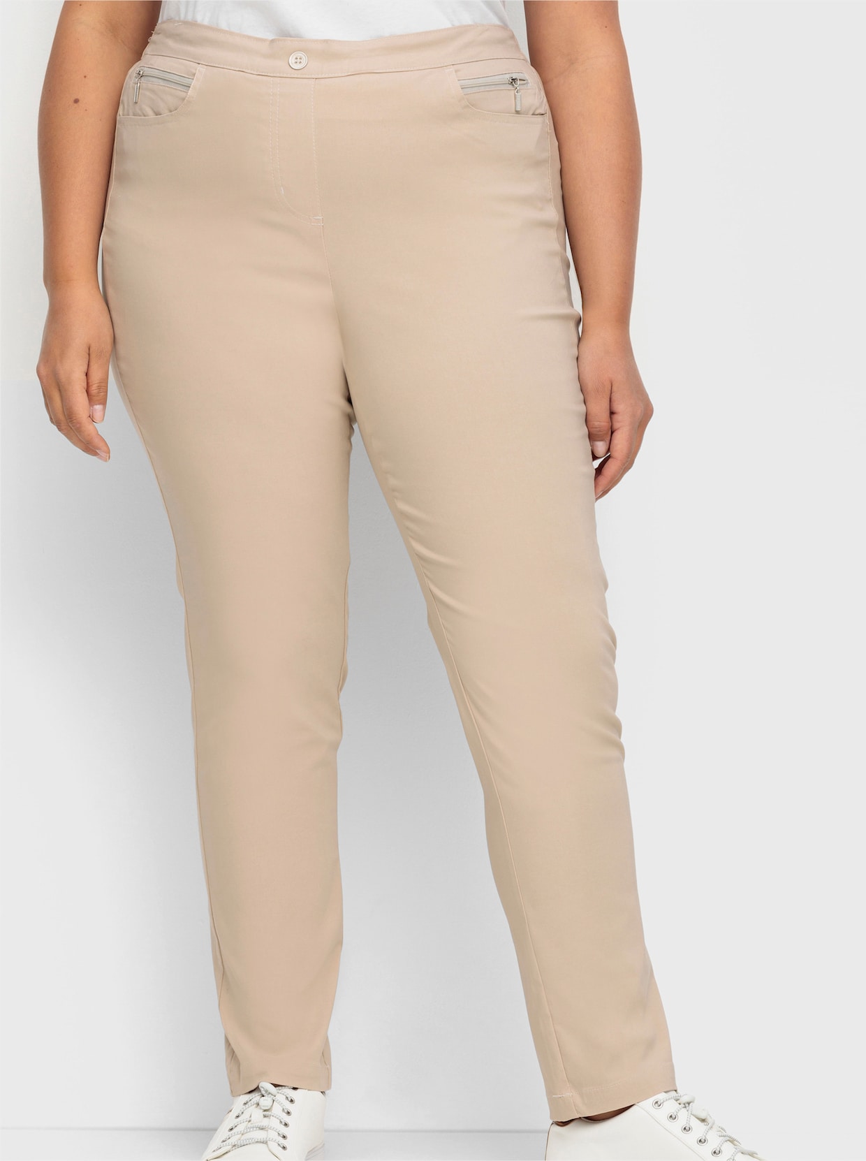 Bengalinhose mit Zierreißverschlüssen - sand