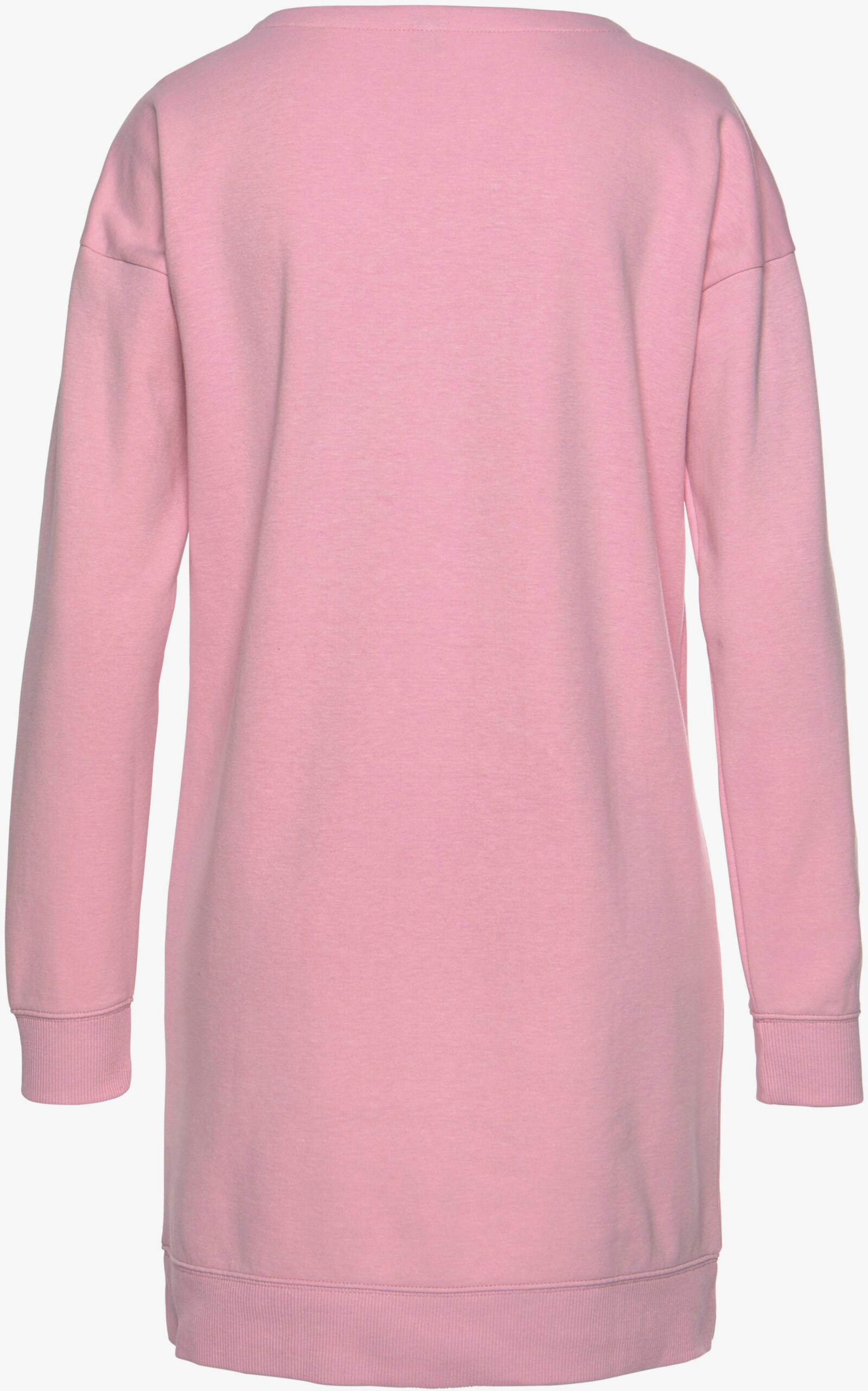 Bench. Loungewear Sweatkleid - rosa-schwarz