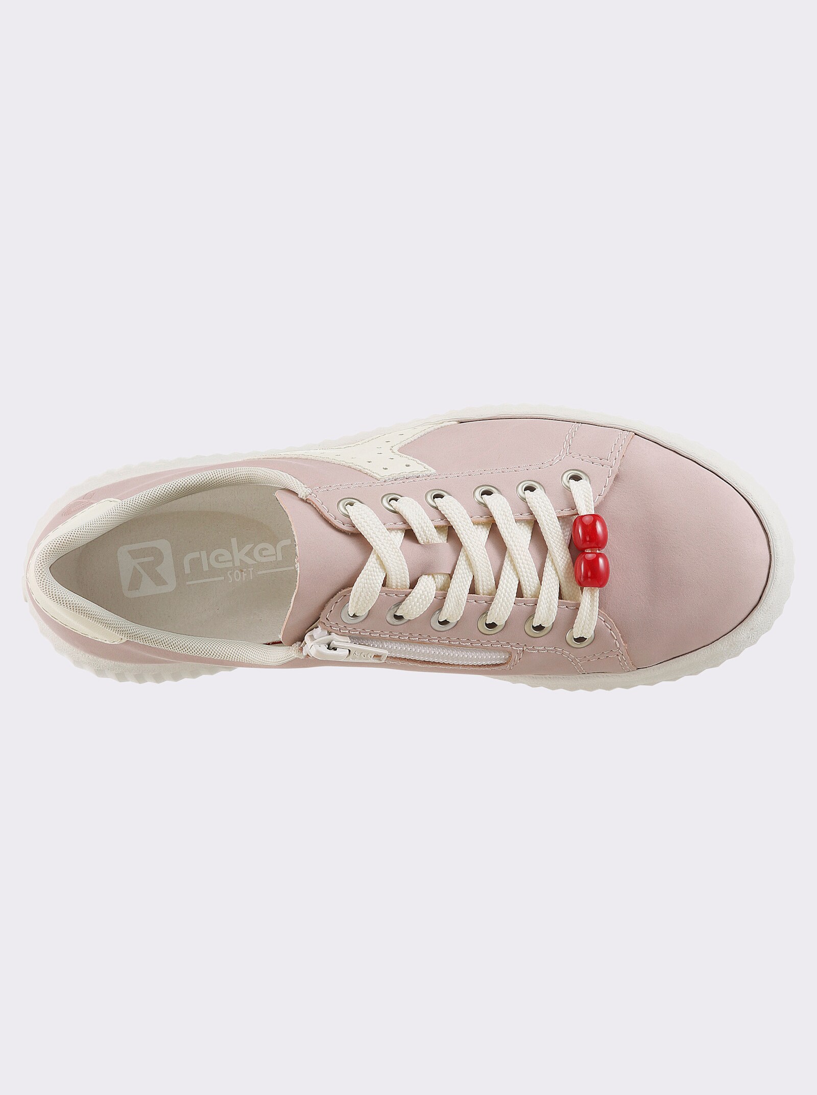 Rieker Sneaker mit Zierperlen - hellrose