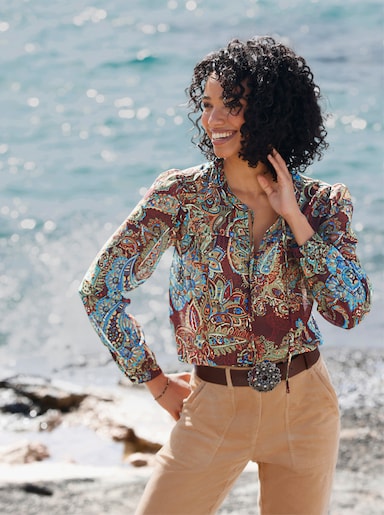 heine Druckbluse mit Paisley-Print - burgund-bedruckt