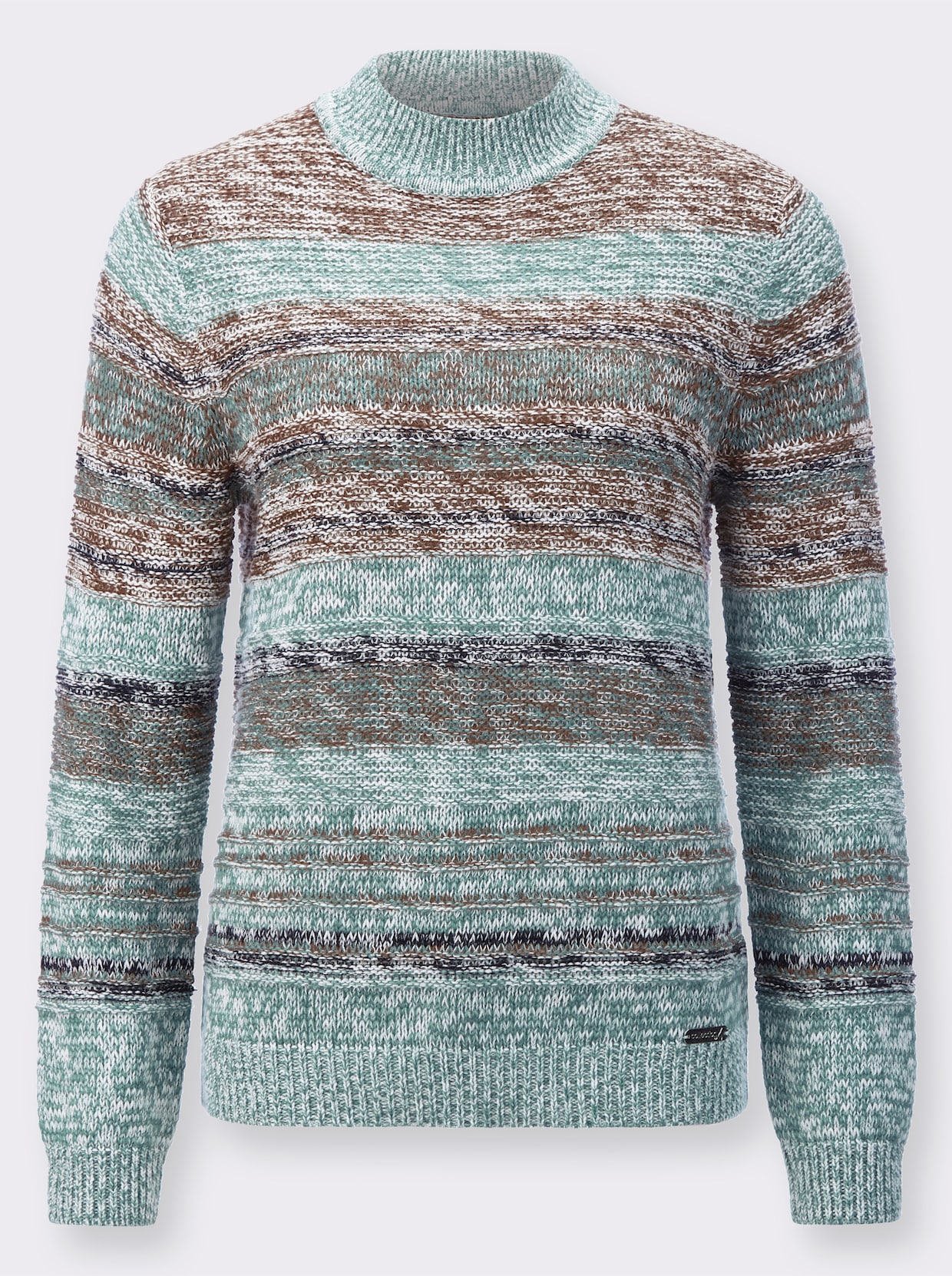 Pullover met lange mouwen - jade/bruin gemêleerd
