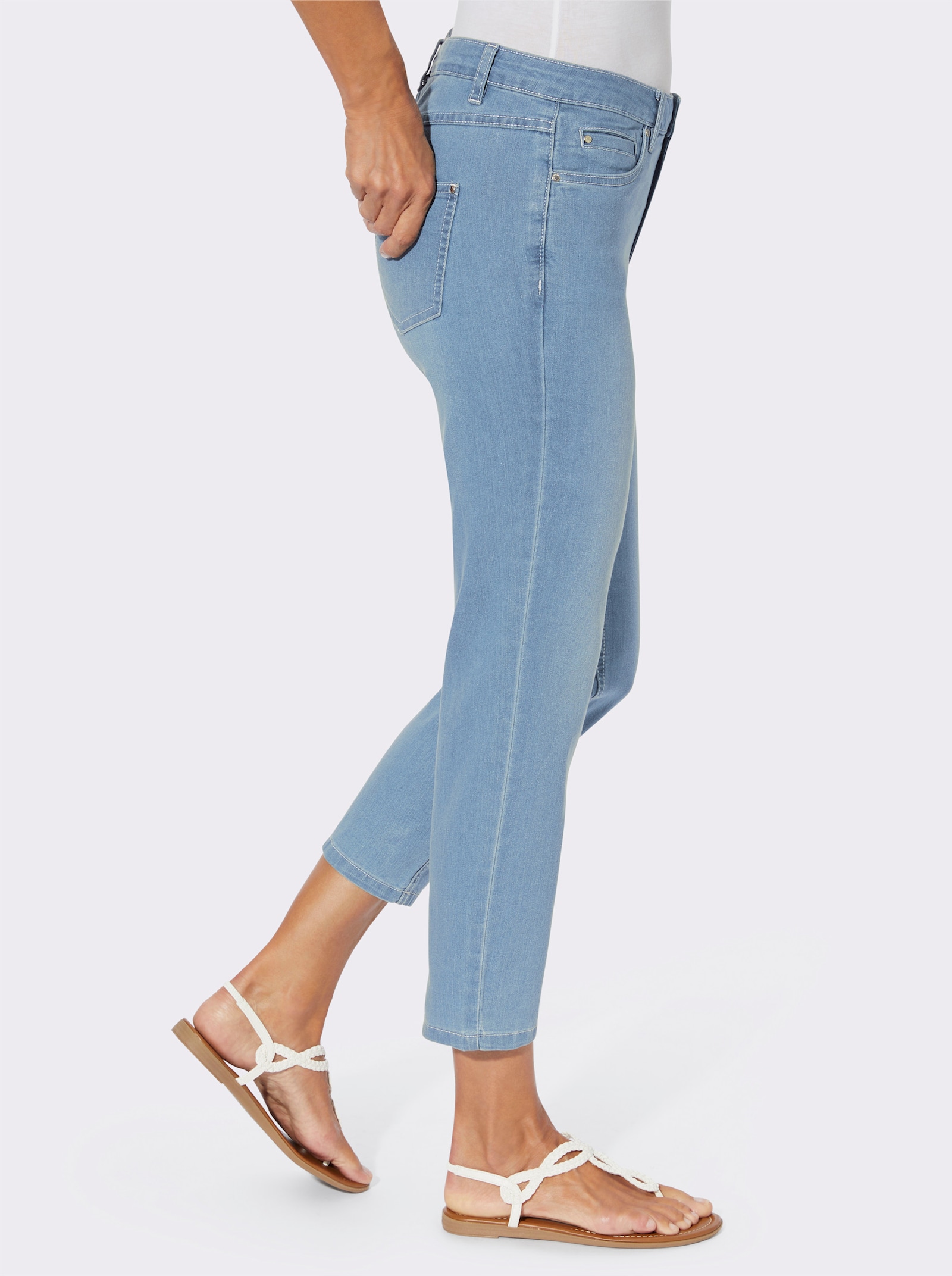 7/8-Jeans mit Stretch-Anteil - blue-bleached