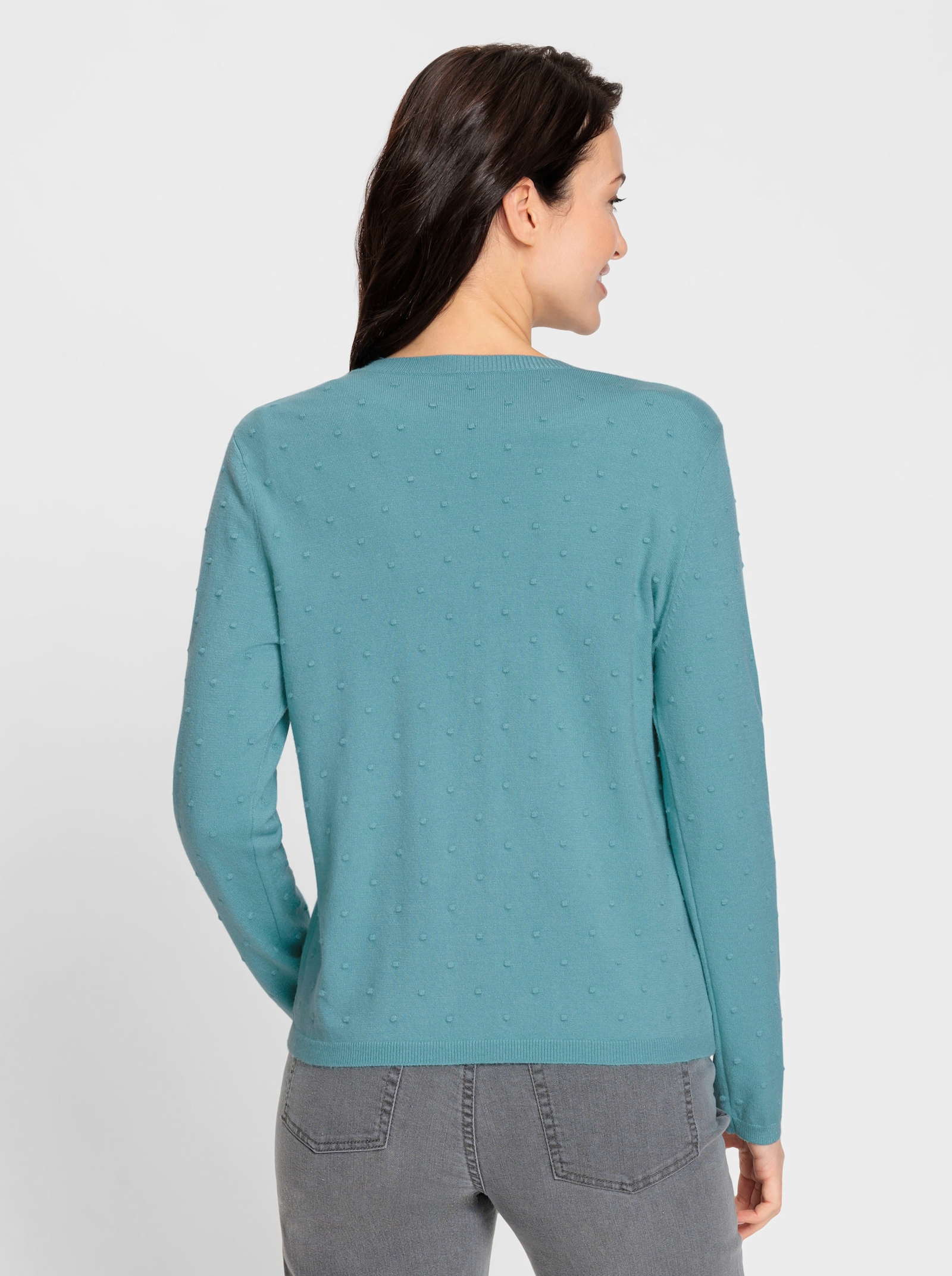 Kardigán, 3D bodky - oceánová