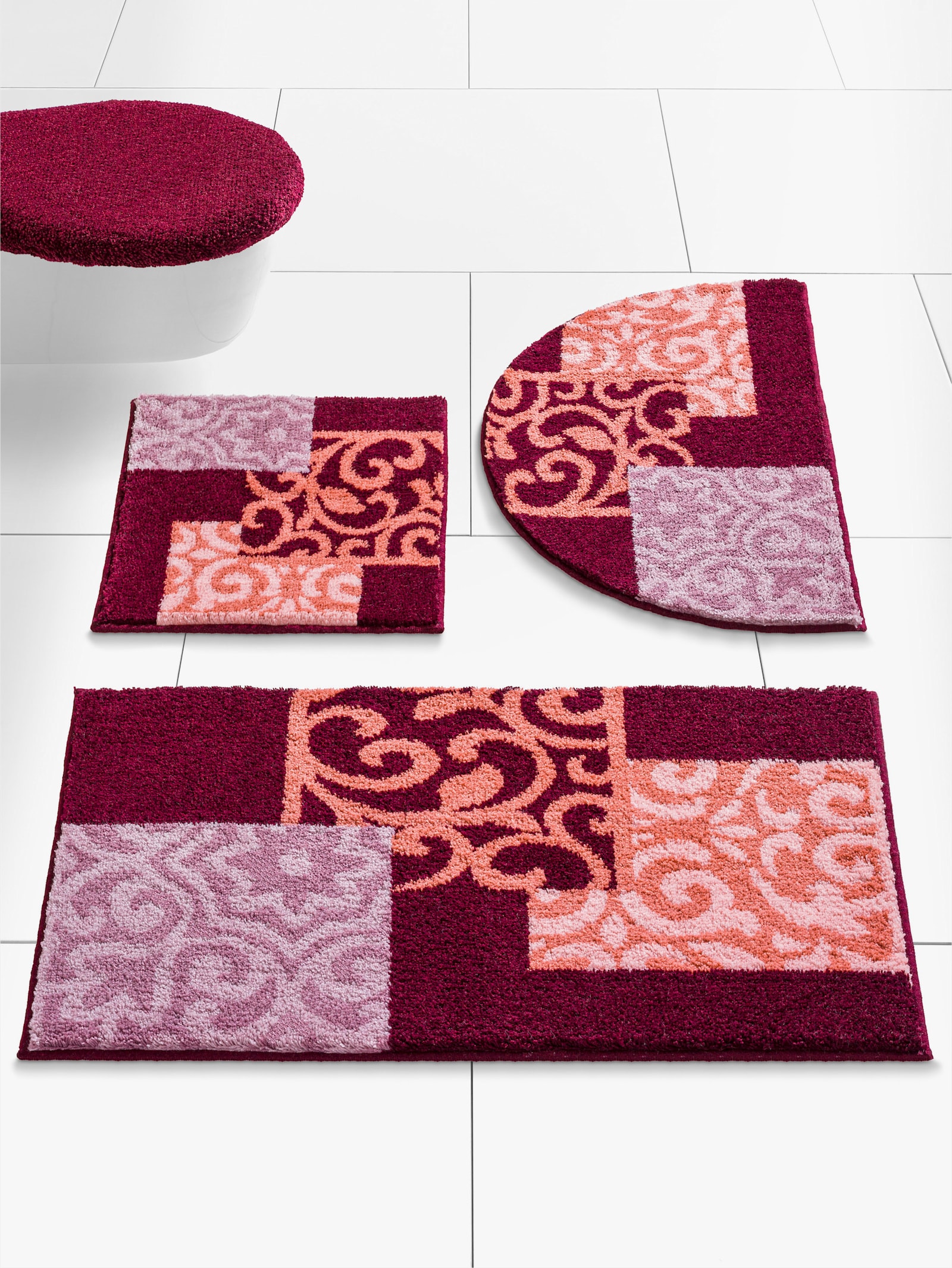 Grund Badmat - bordeaux/fuchsia