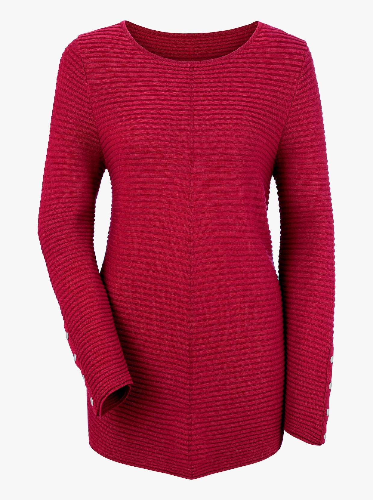 Pullover met ronde hals - rood