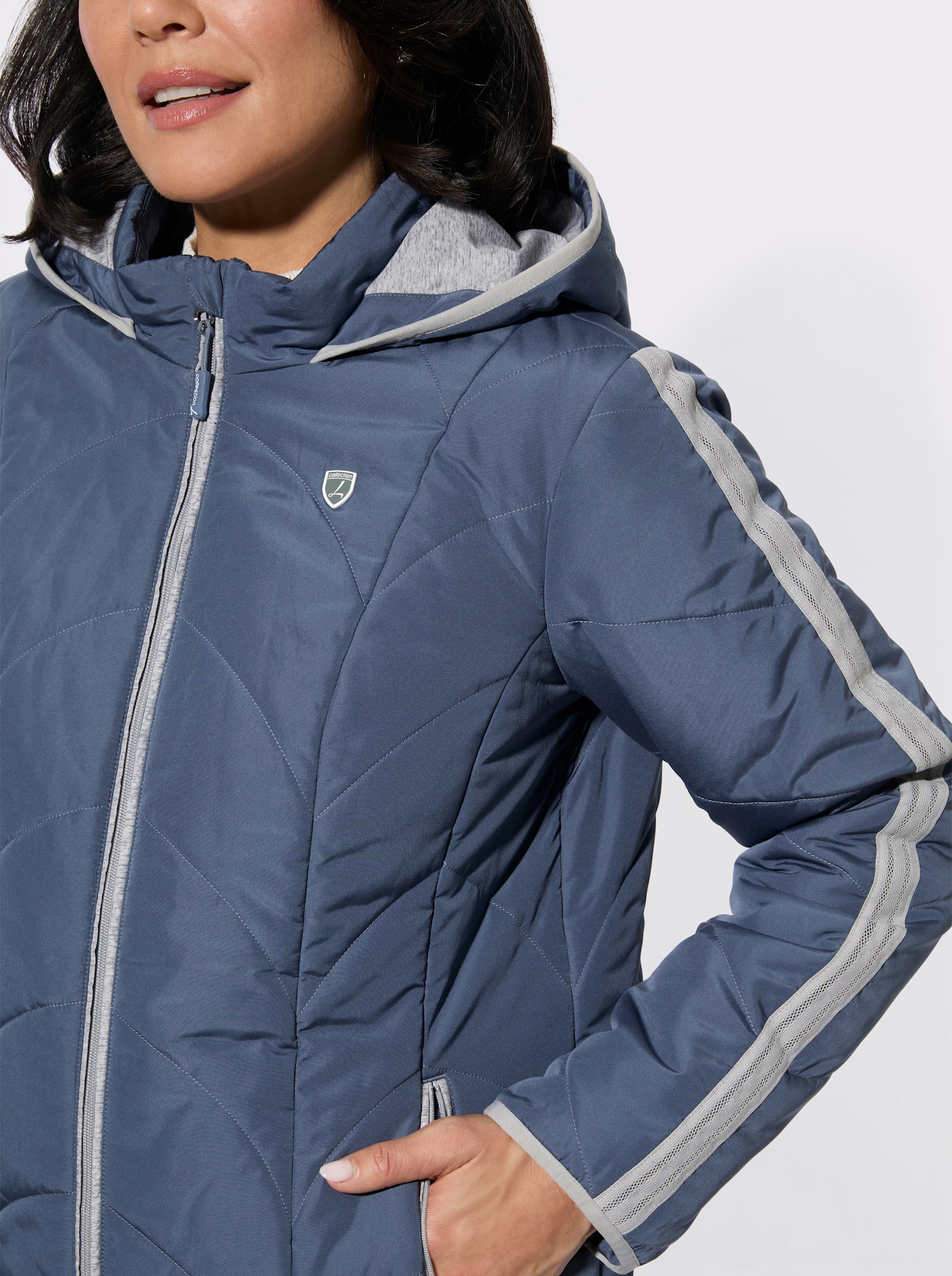 Steppjacke mit Innentasche - rauchblau