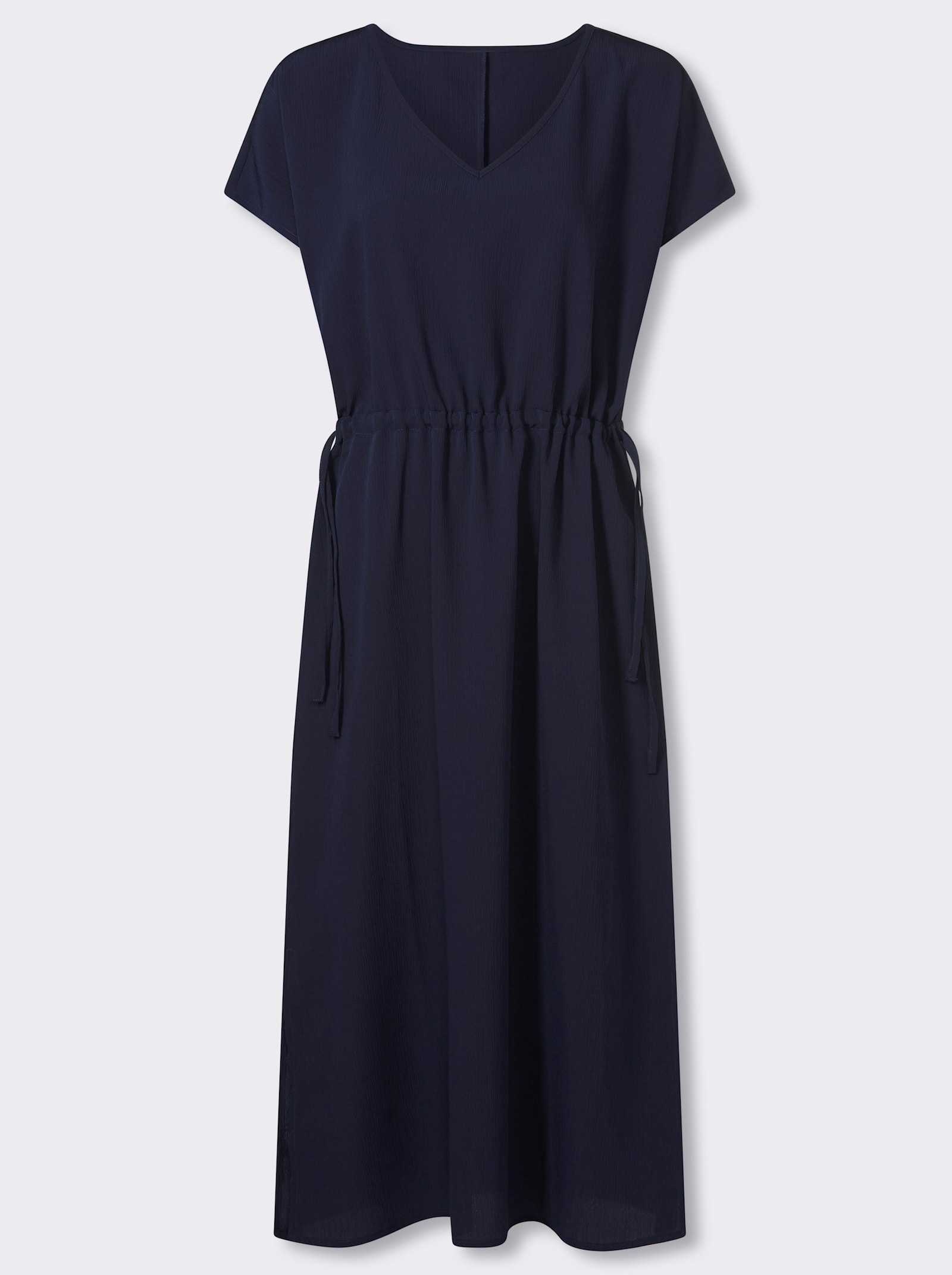 Sommerkleid mit Tunnelzug in der Taille - marine
