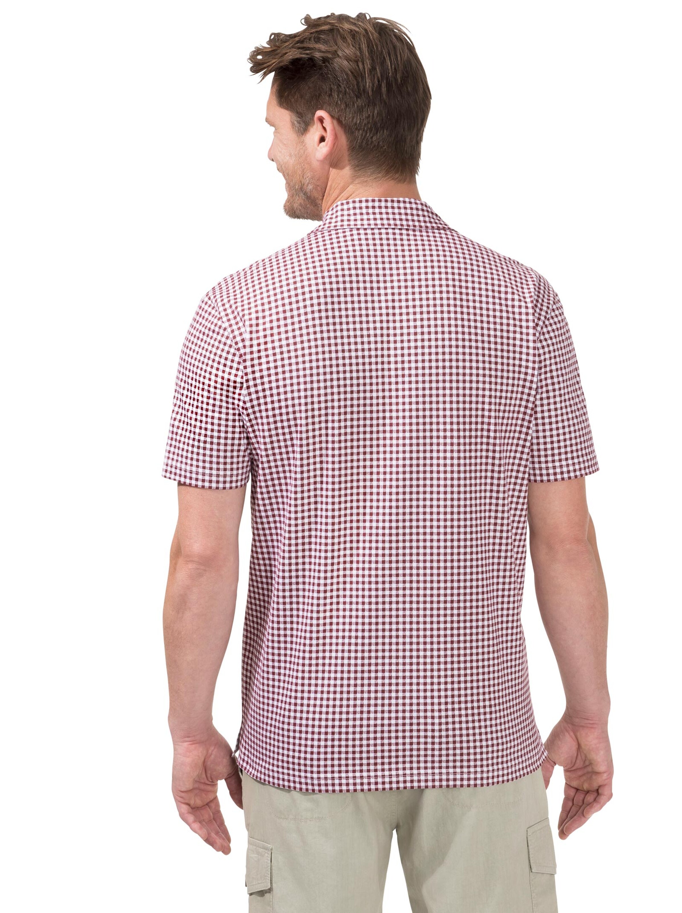 Catamaran Kurzarm-Poloshirt - bordeaux-kariert