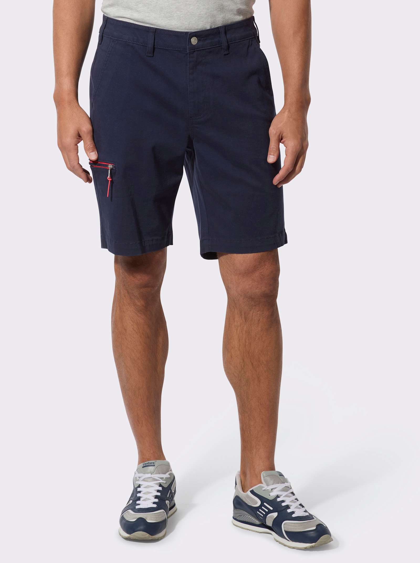 Bermudas mit Reißverschluss-Tasche - marine