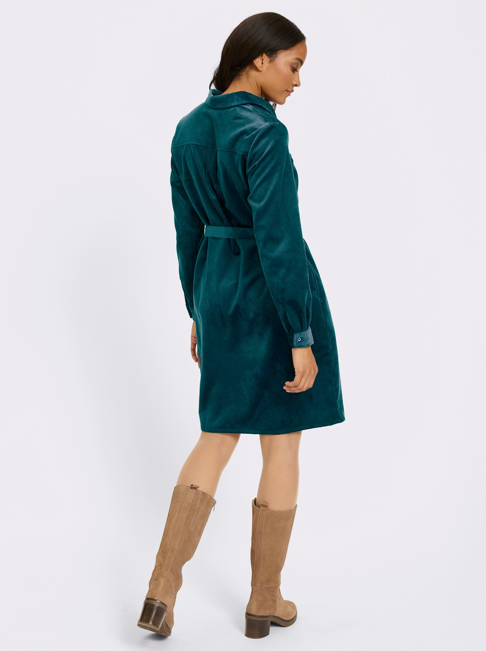 heine Freizeitkleid aus Feincord - petrol