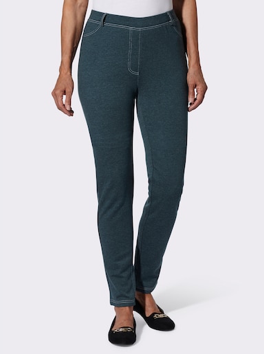 Hose innen wärmend angeraut - petrol-meliert