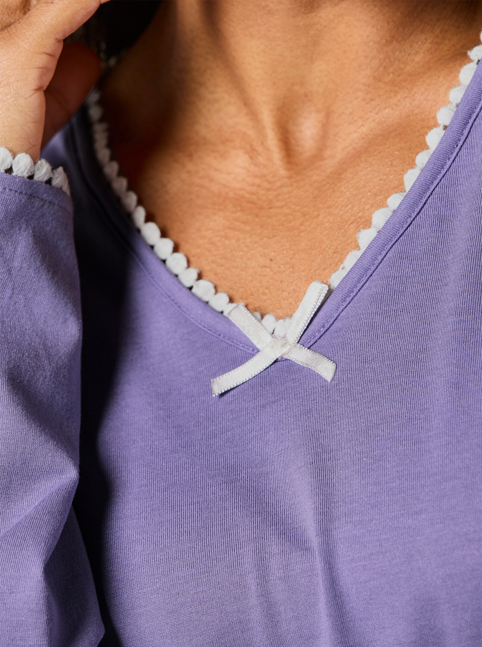 wäschepur Schlafanzug-Shirt - lavendel