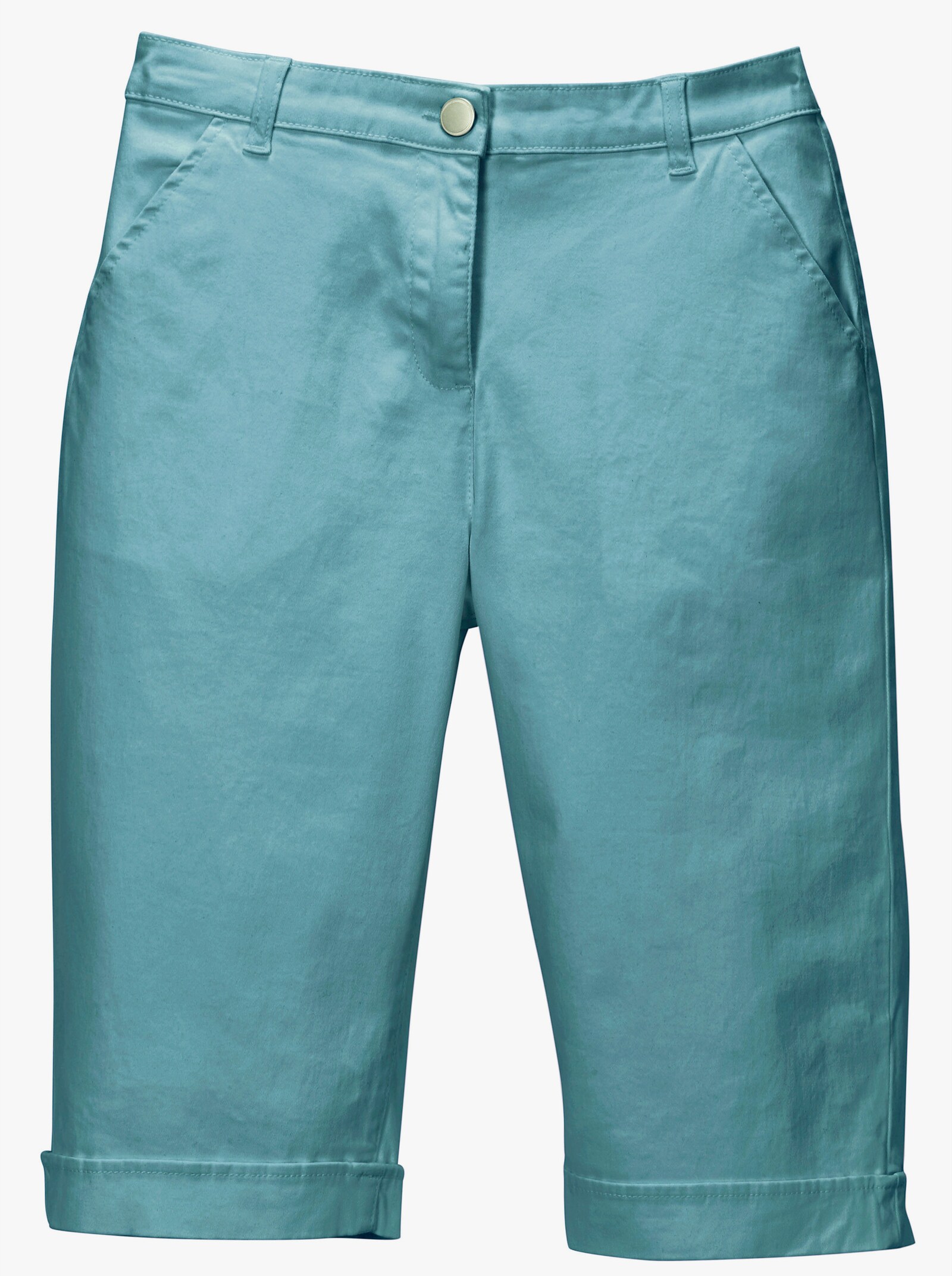 Jeansbermudas mit Dehnbund hinten - ozean