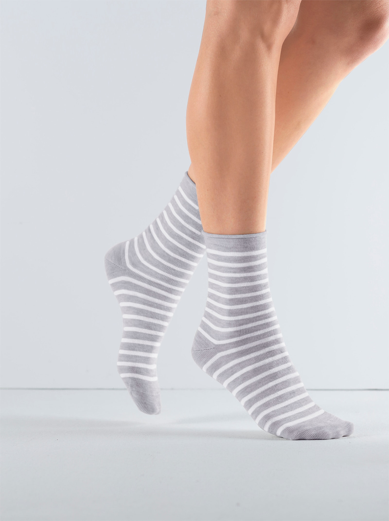 wäschepur Damen-Socken - grau-meliert