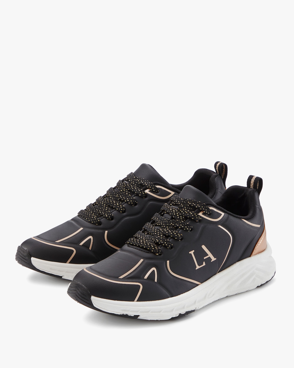 LASCANA Sneaker - schwarz/goldfarben