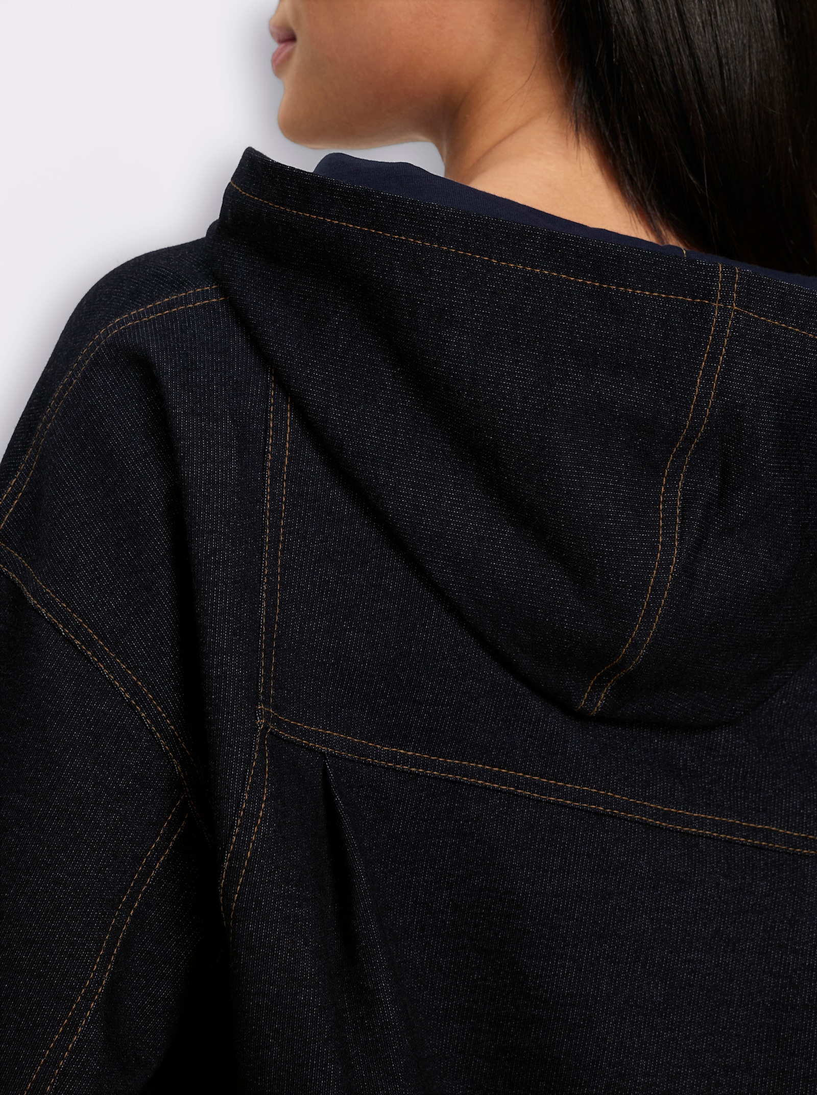 heine Sweatshirt met capuchon in denimlook - dark-blue