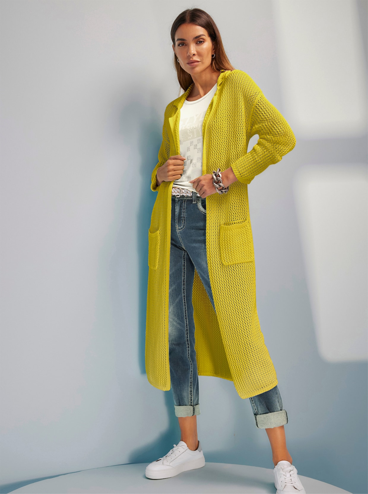 heine Manteau en tricot - citron vert