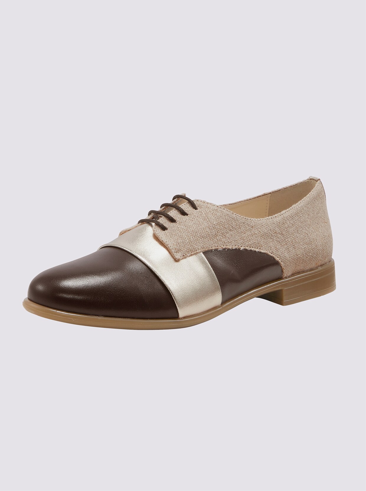heine Schnürer - beige-braun-gold