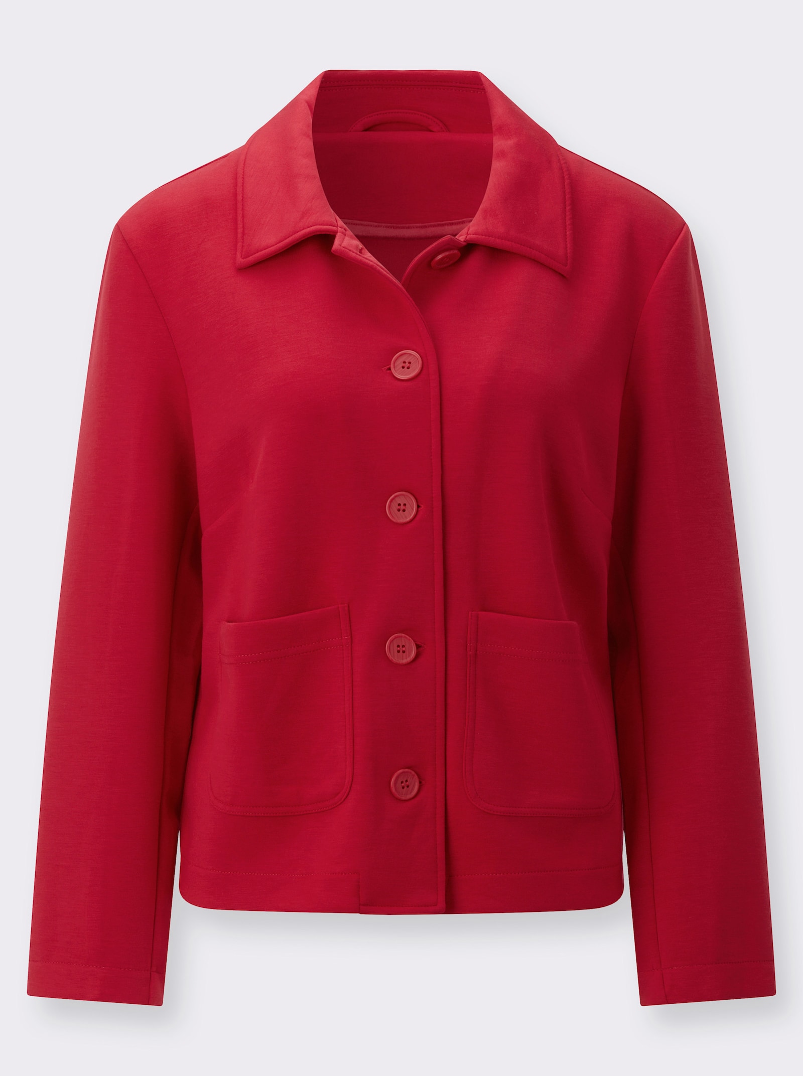 Blouson-Blazer in Interlock-Qualität - rot